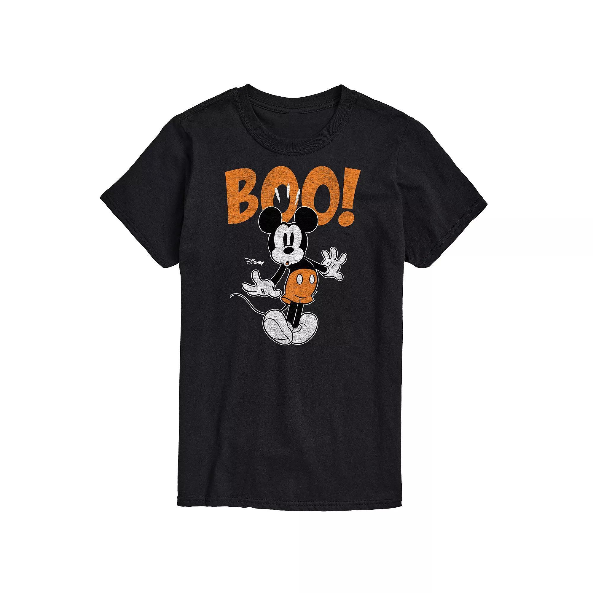 Disney's Mickey Mouse Men's Scared Boo Graphic Tee, Size: Medium, Black Product Image