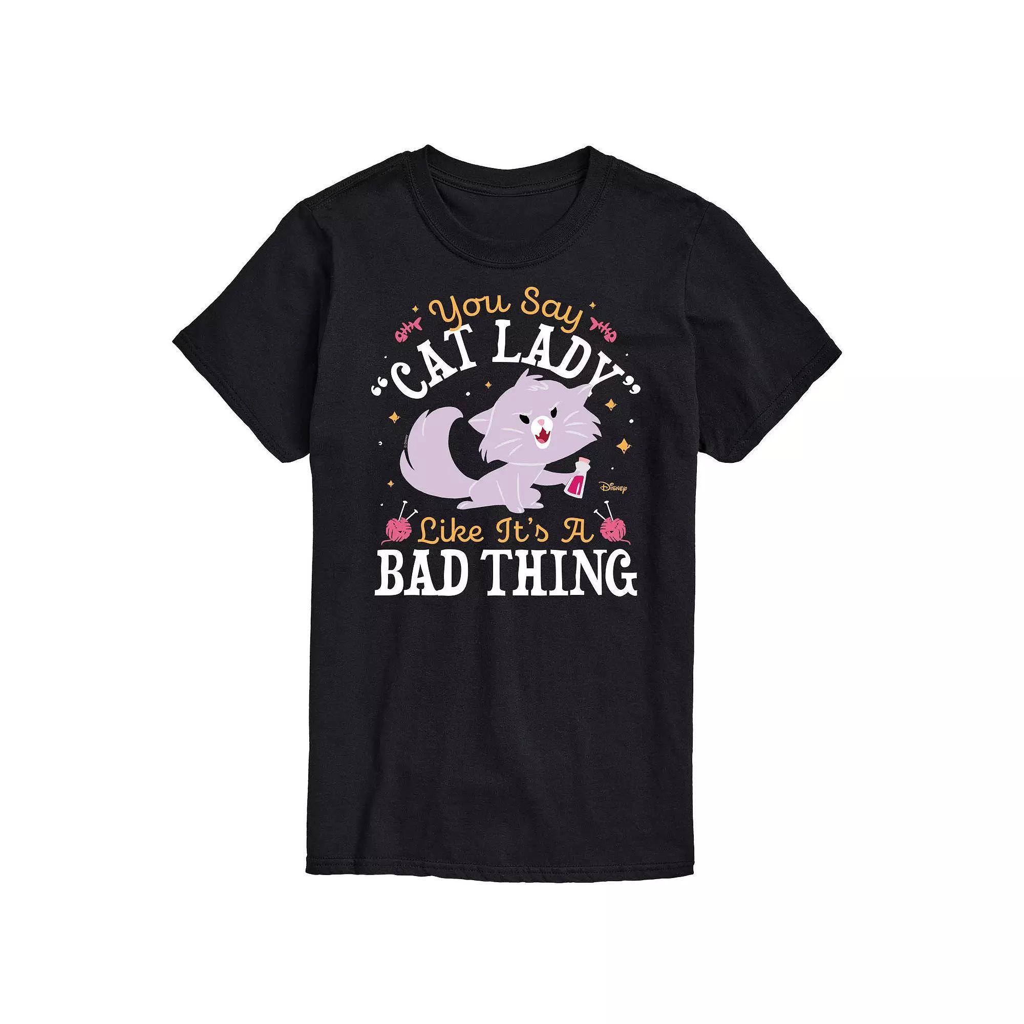 Disney's Cats & Dogs Big & Tall Cat Lady Graphic Tee, Men's, Size: 4XB, Blue Product Image
