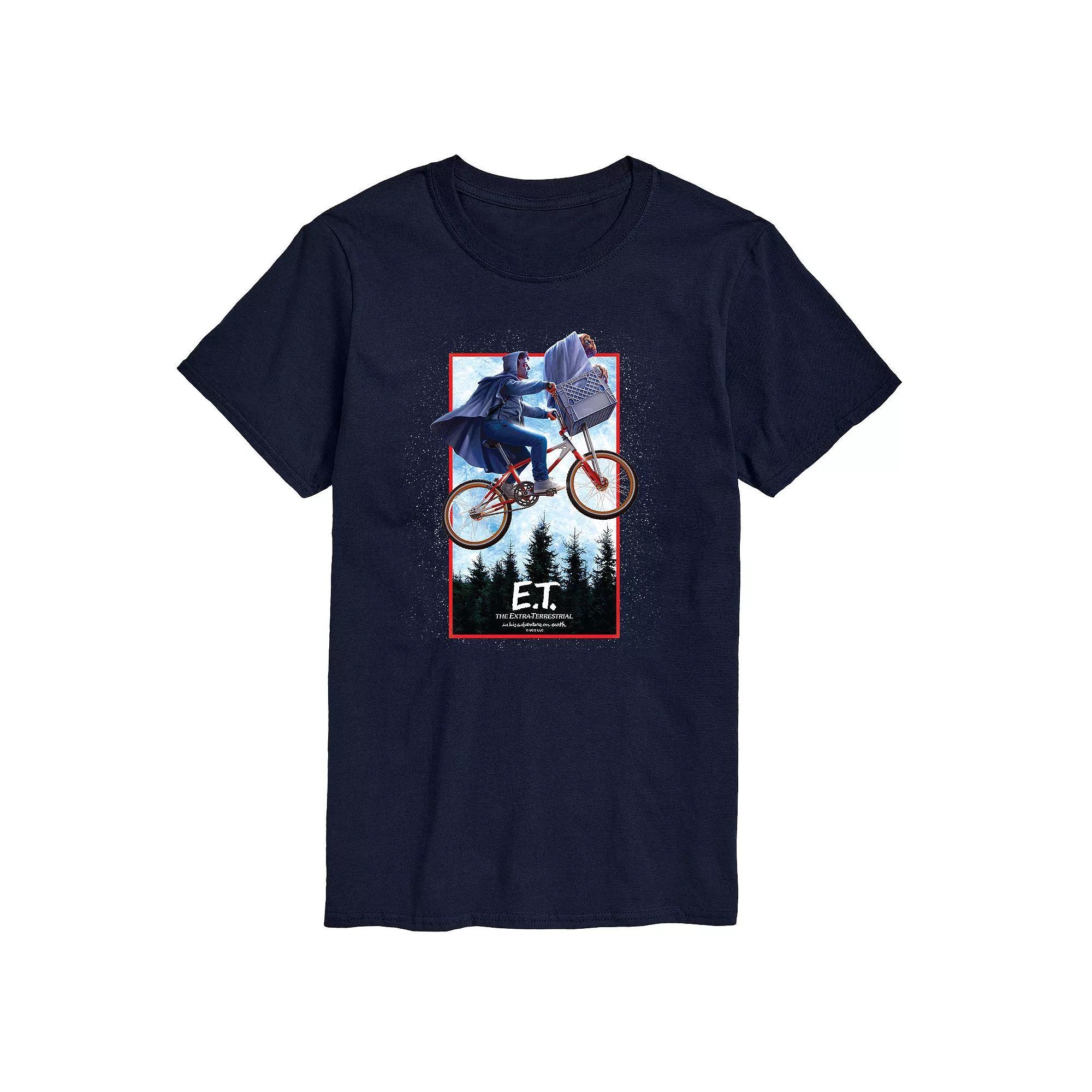 Disneys Lilo & Stitch Big & Tall Santas Lil Helper Graphic Tee, Mens Blue Product Image