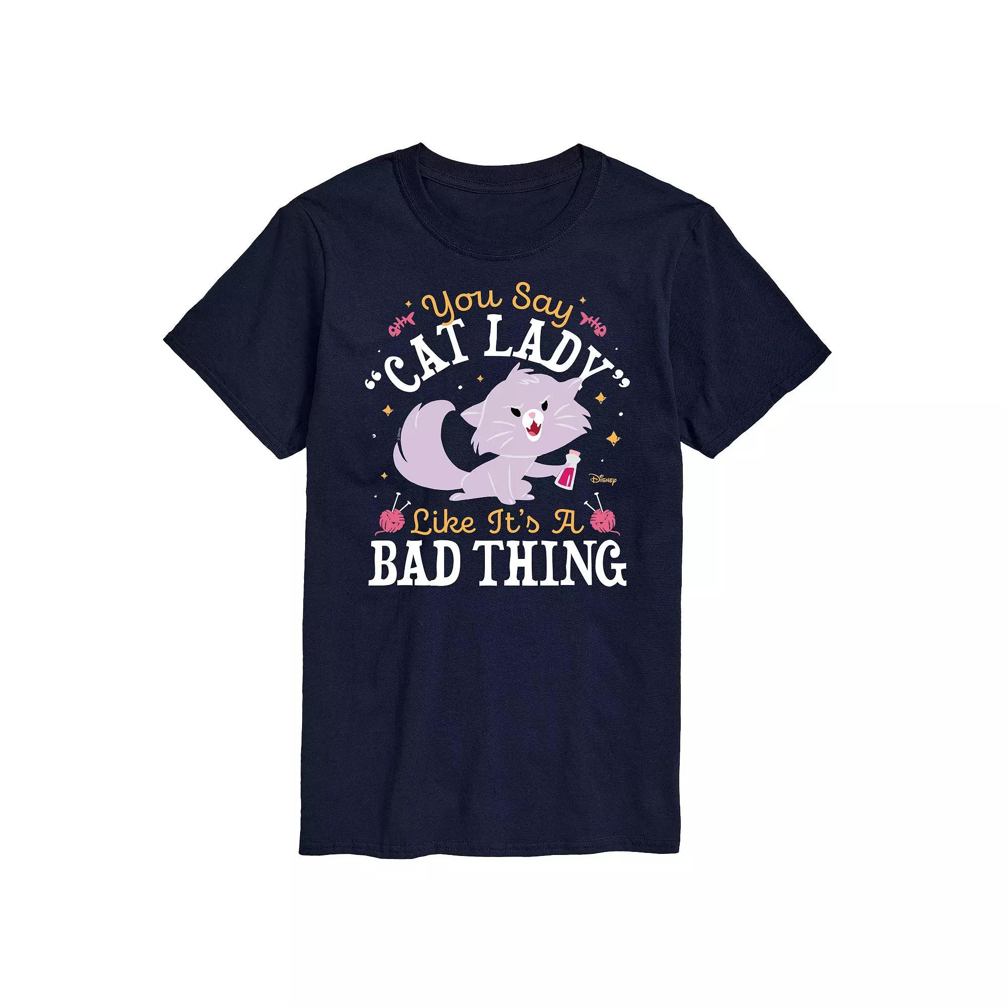 Disneys The Aristocats Mens Cat Lady Like Its a Bad Thing Graphic Tee Blue Product Image