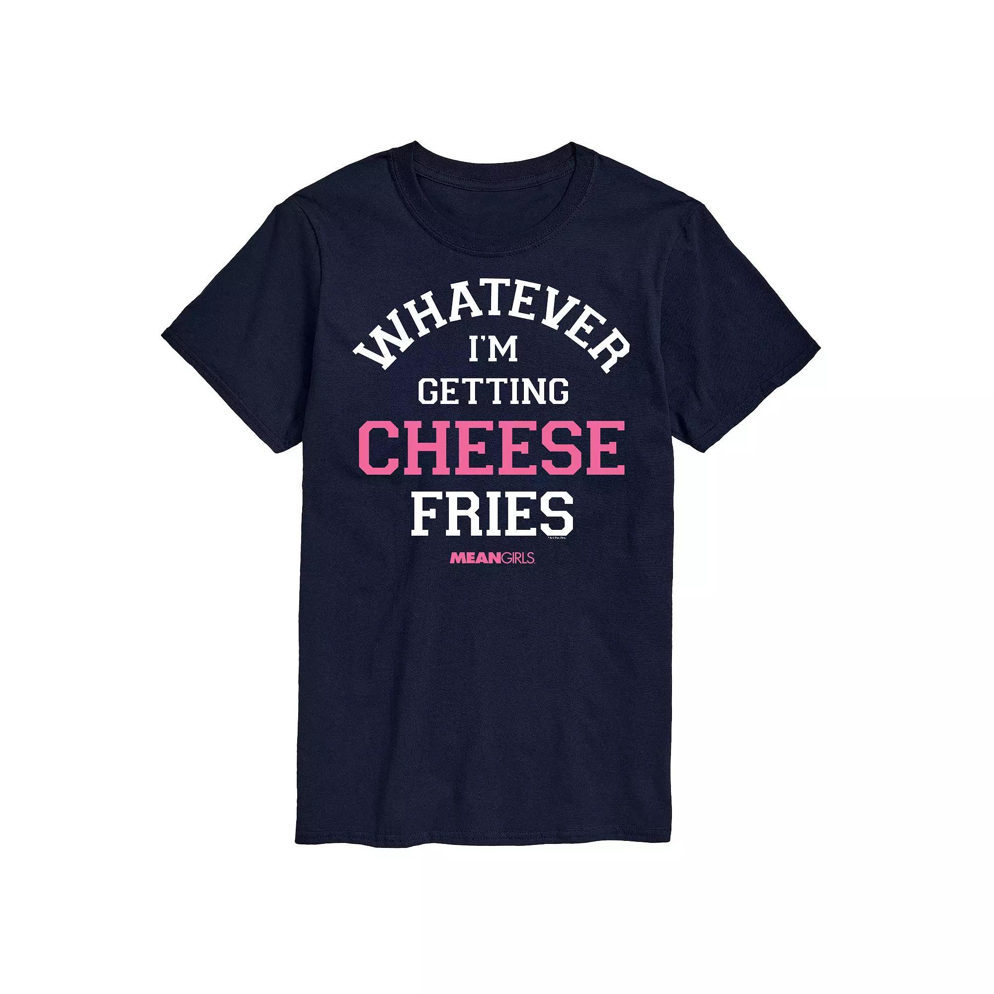 Mens Mean Girls Whatever Im Getting Cheese Fries Graphic Tee Blue Product Image