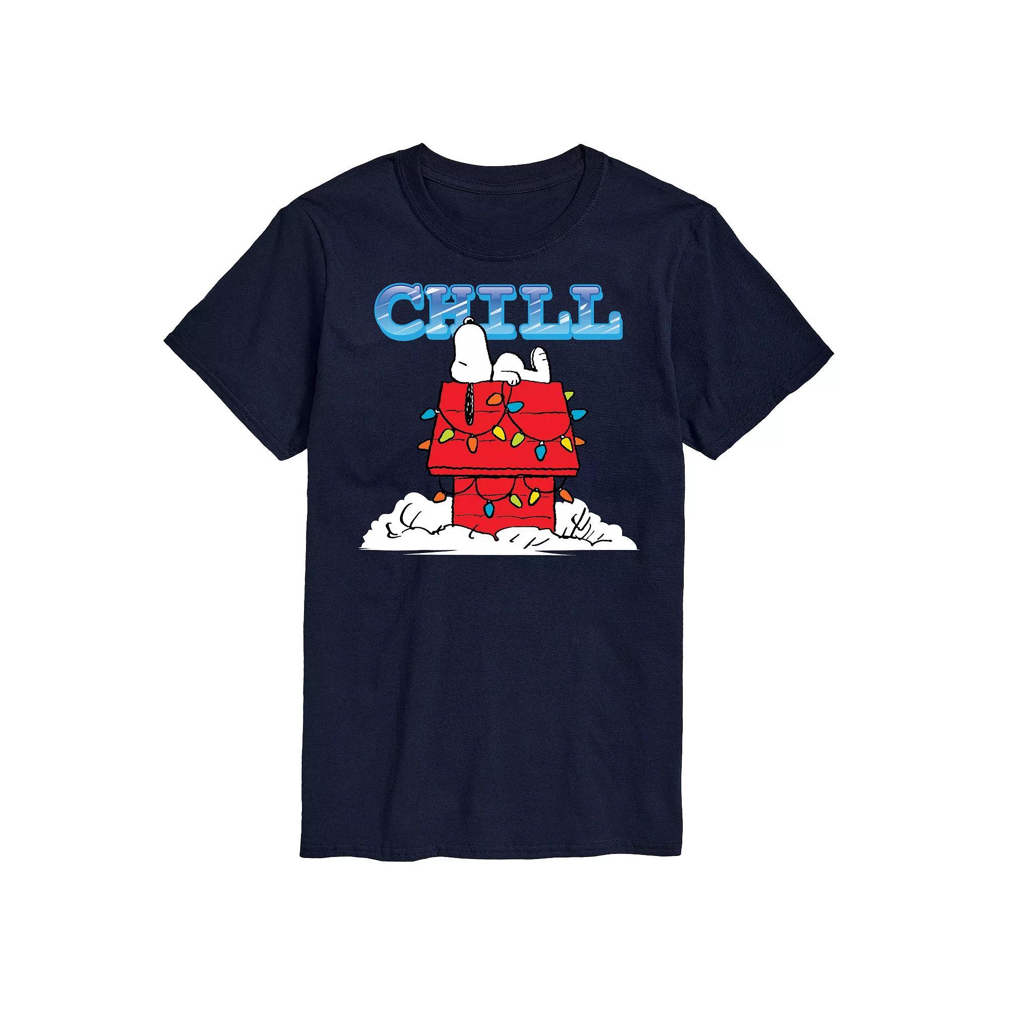 Mens Peanuts Snoopy Chill Tee Blue Product Image