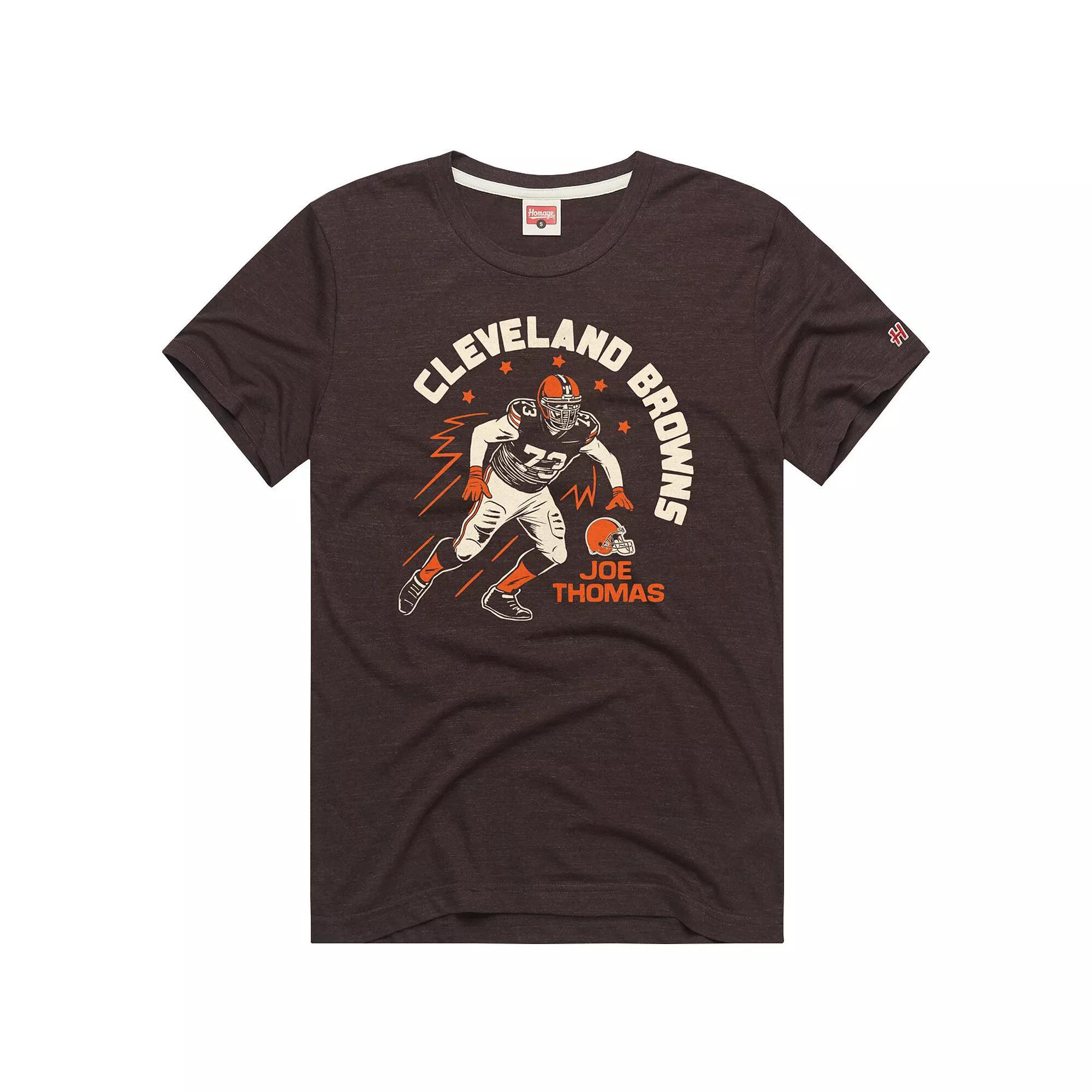 Mens Homage Joe Thomas Cleveland s Retired Player Caricature Tri-Blend T-Shirt Product Image