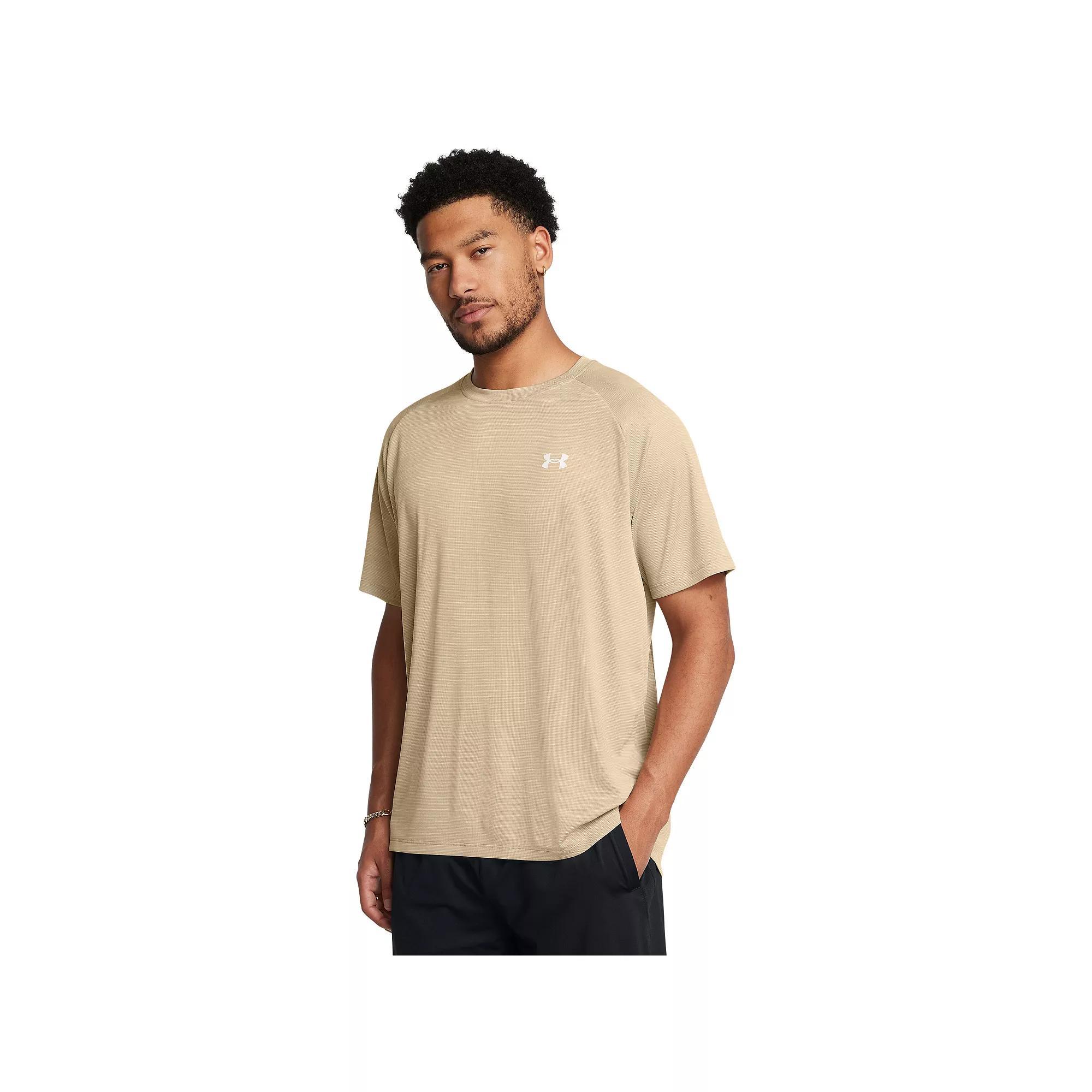 Men's Under Armour Tech Textured Short Sleeve Tee, Size: XL, Tetra Gray Product Image