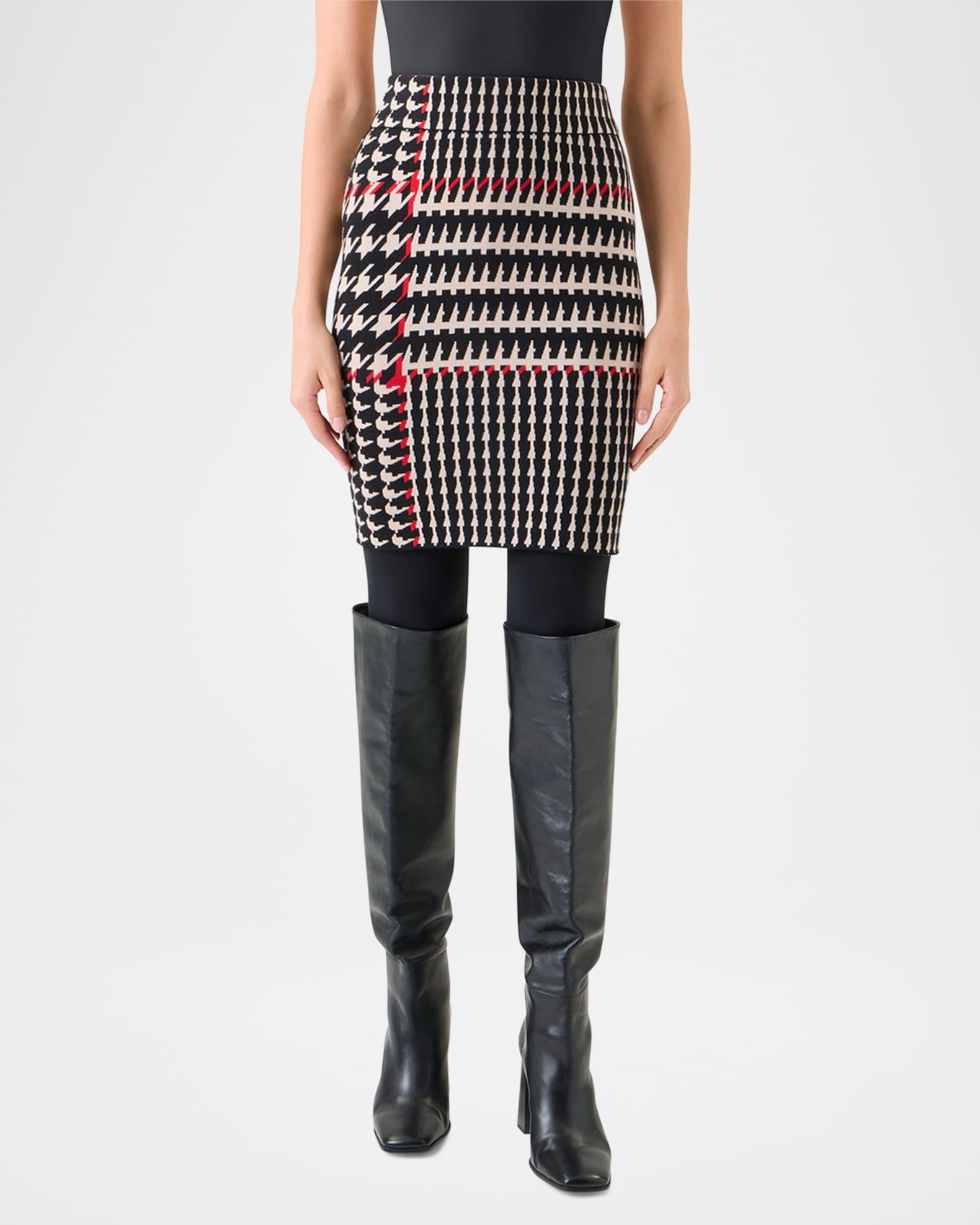 Wool-Blend Knit Jacquard Skirt Product Image