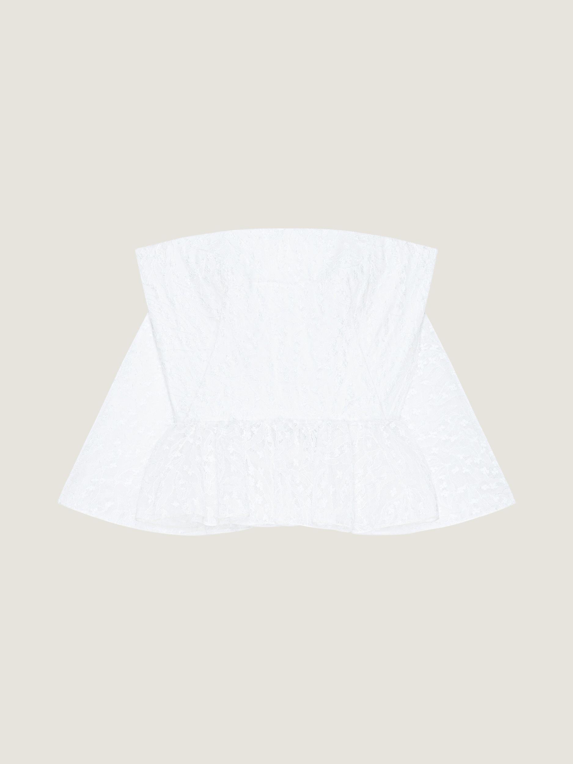 Bustier cape back top in lace Product Image