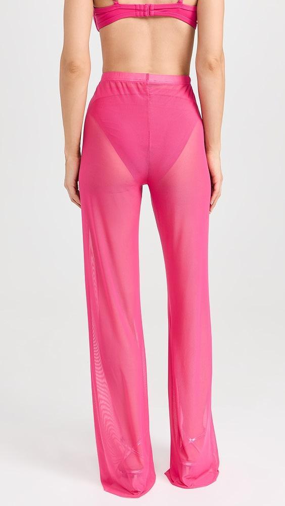 Good American Gauze Mesh Wide Leg Pants | Shopbop Product Image