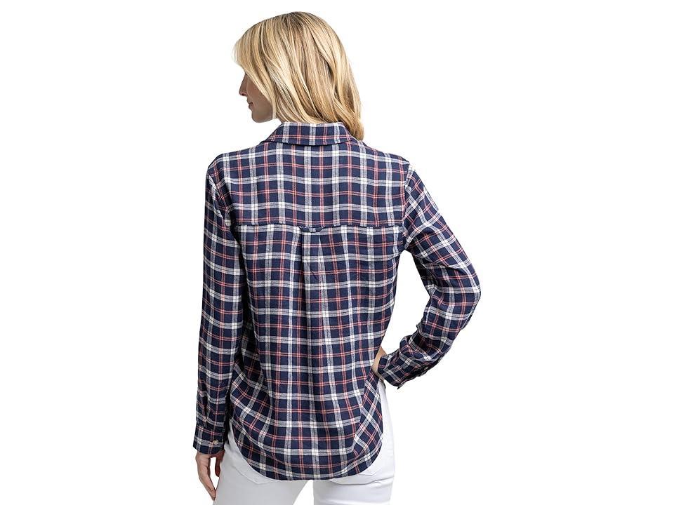 Southern Tide Niki Chilly Morning Plaid Shirt (Nautical ) Women's Clothing Product Image