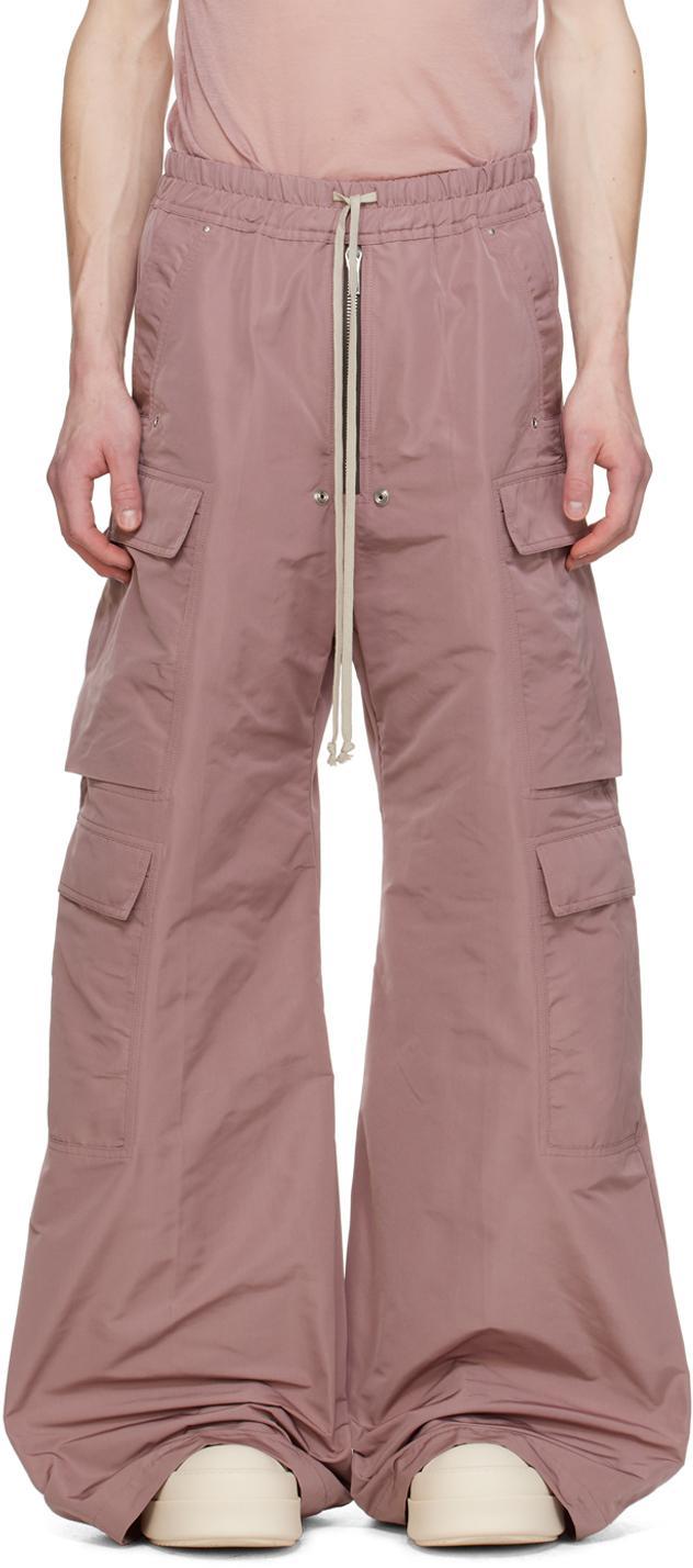 RICK OWENS Pink Cargobelas Cargo Pants In 63 Dusty Pink Product Image