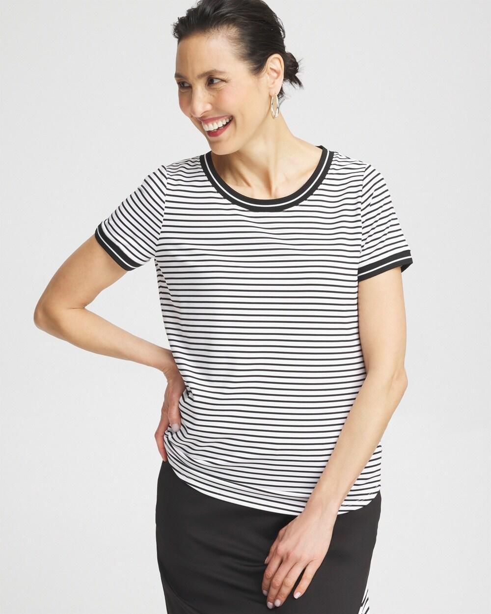 Zenergy® UPF Knit Stripe Tee Product Image