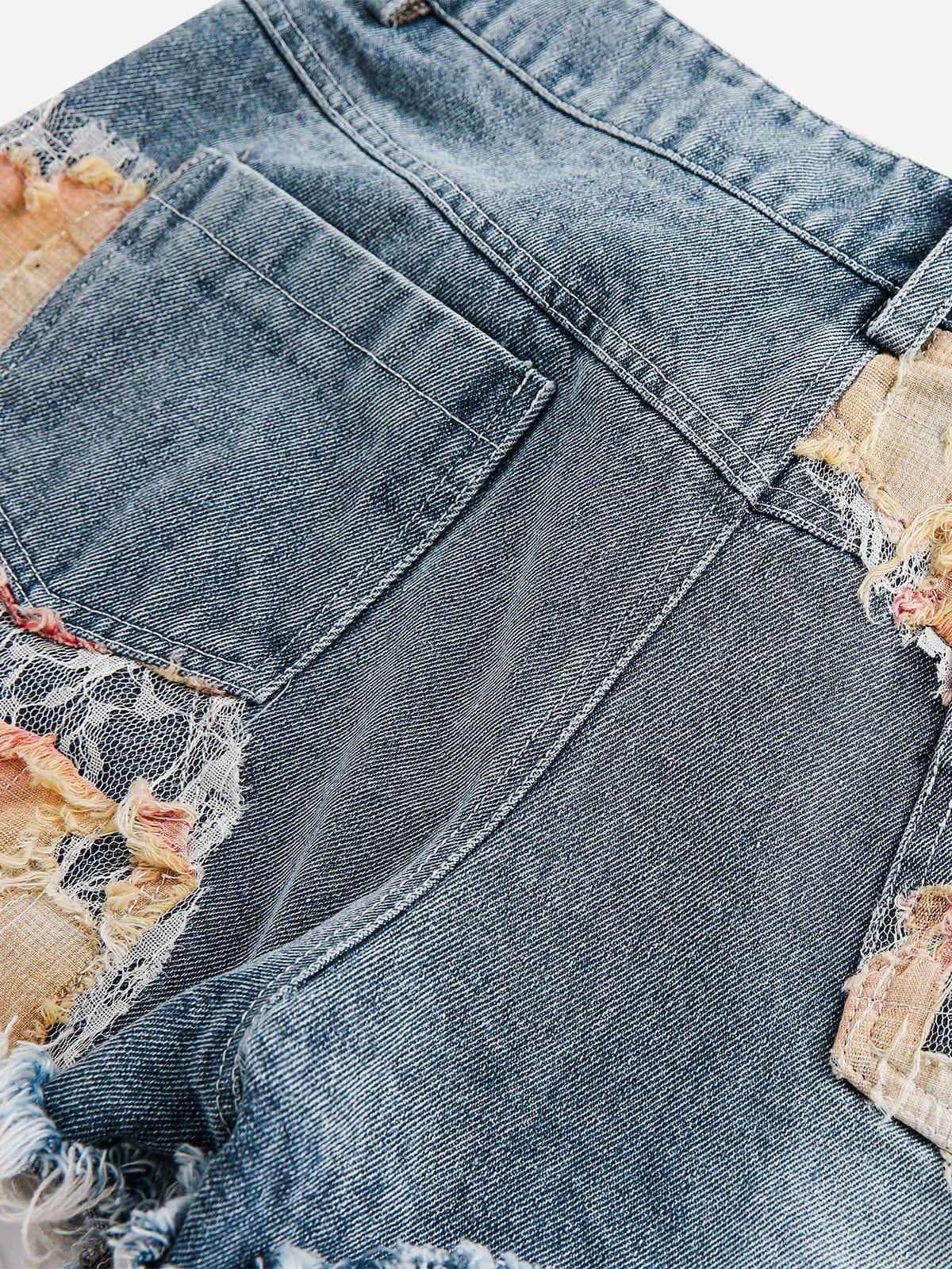 Aelfric Eden Heavy Craftsmanship Lace Crop Jorts Female Product Image