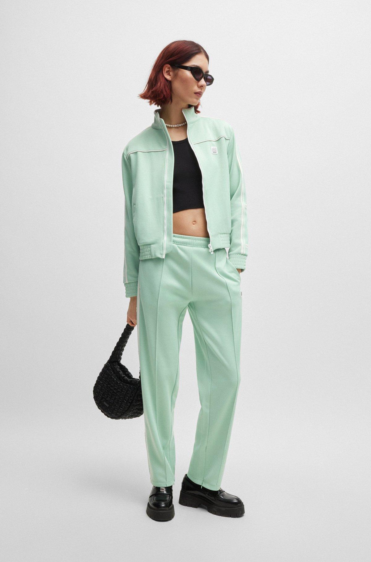 Loose-fit jersey jacket with stacked logo Product Image