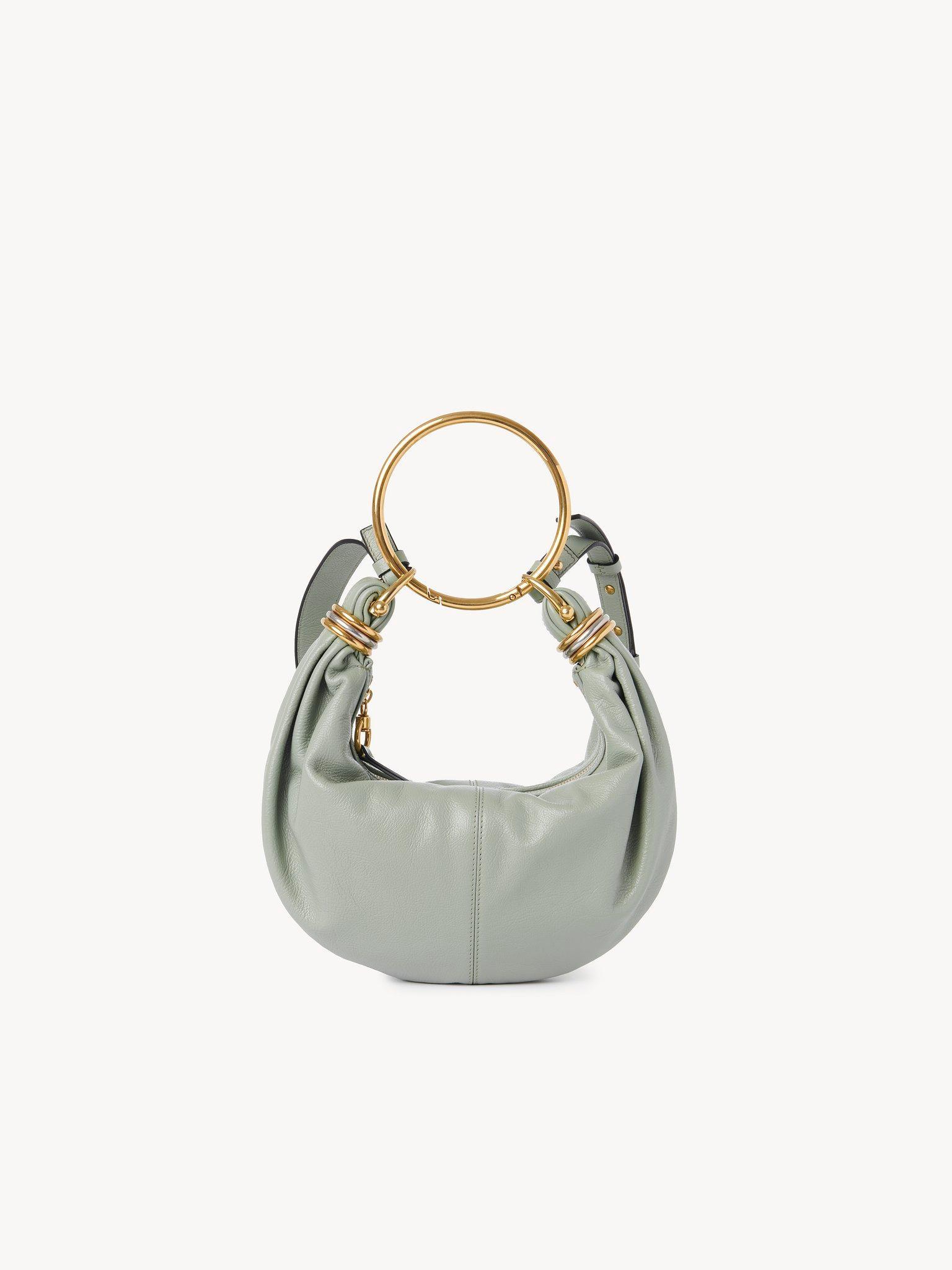 Small Bracelet hobo bag in grained leather Product Image