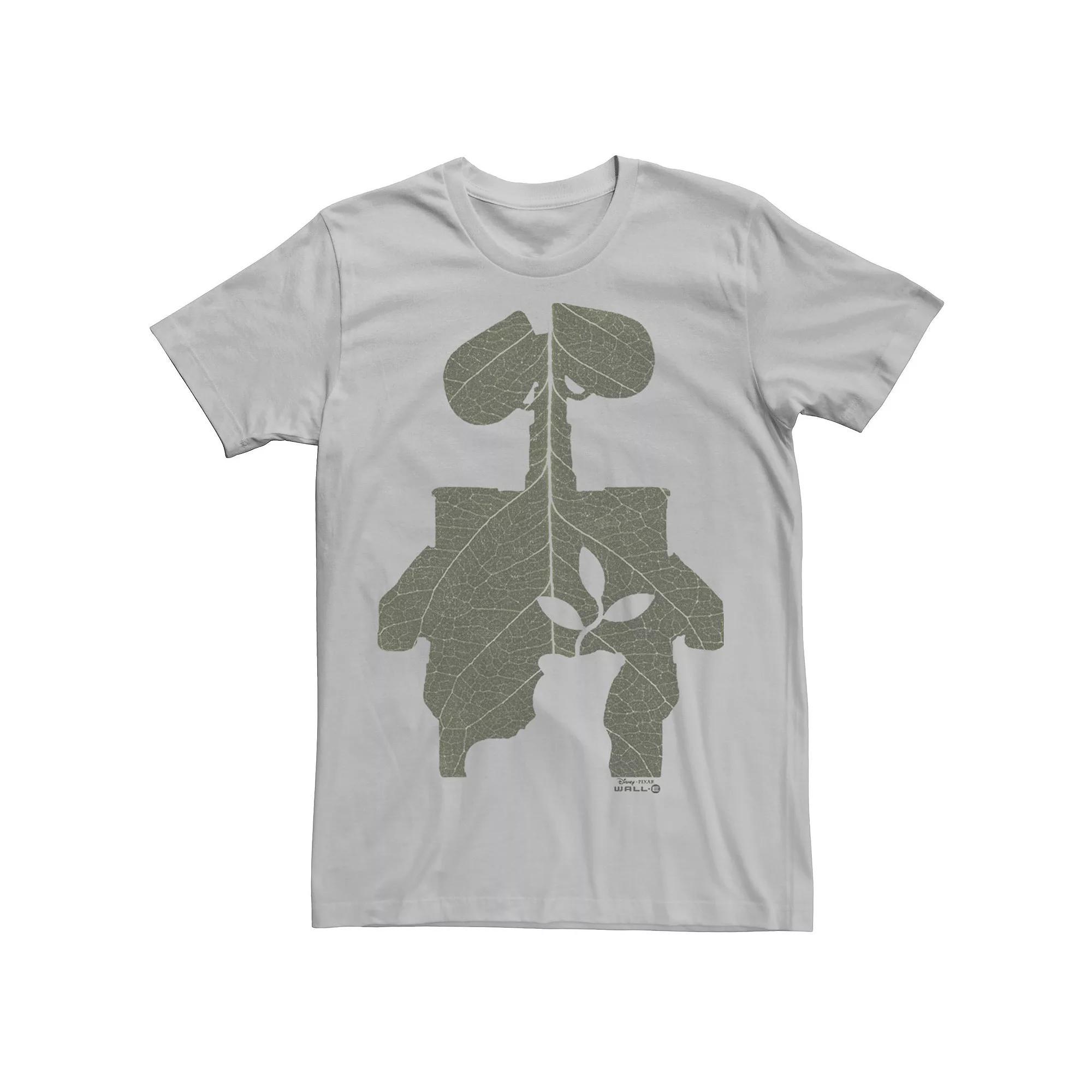 Disney / Pixar's WALL-E Men's Leaf Silhouette Portrait Tee, Size: XXL, Silver Product Image