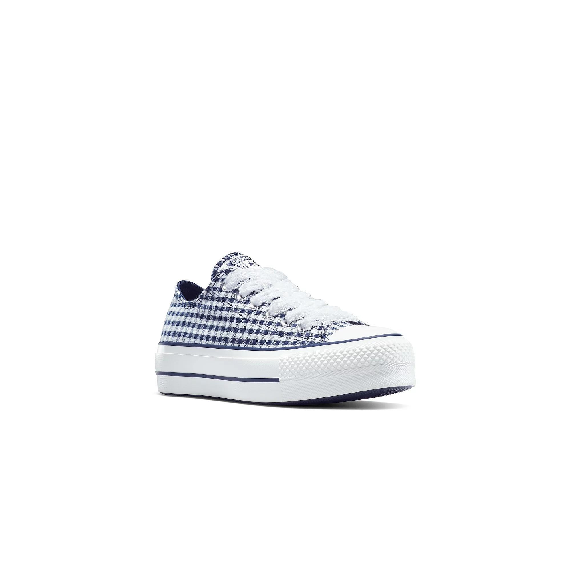Converse Chuck Taylor All Star Lift OX Womens Platform Shoes Blue Product Image