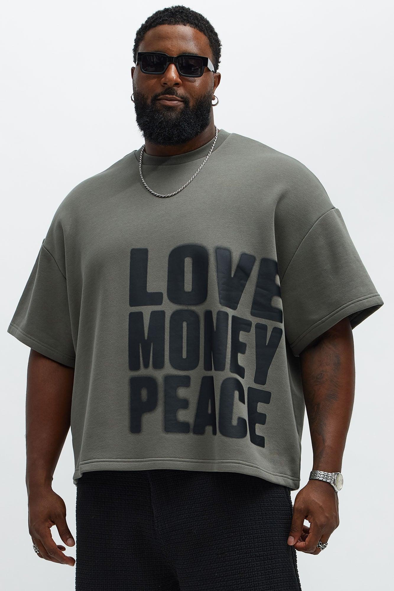 Tyson Oversized Spray Paint Short Sleeve Tee - Dark Grey Product Image