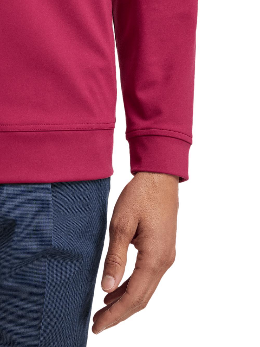 Performance Blend Quarter Zip Mock Neck - Burgundy Product Image