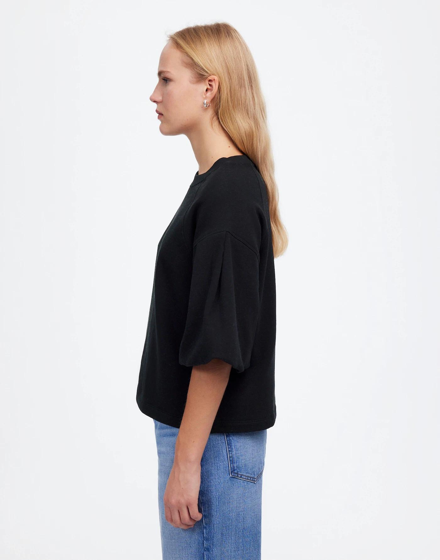 Puff-Sleeve Sweatshirt Tee Product Image