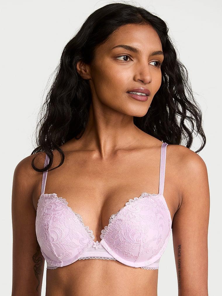 Vintage Blossom Embroidery Push-Up Bra Product Image