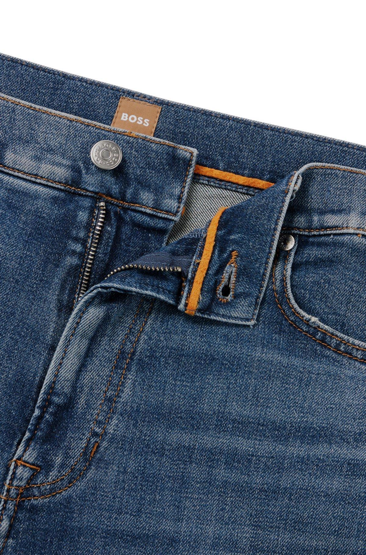 Slim-fit jeans in blue stretch denim Product Image