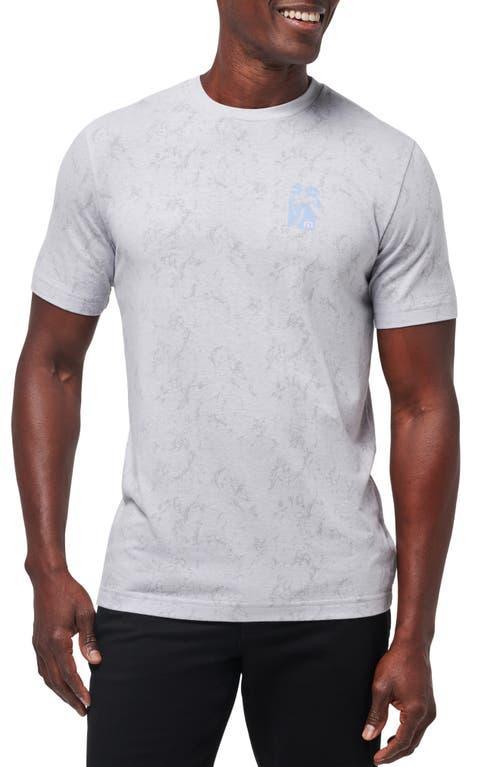 TravisMathew Loulu Palm (Heather Light Grey) Men's T Shirt Product Image