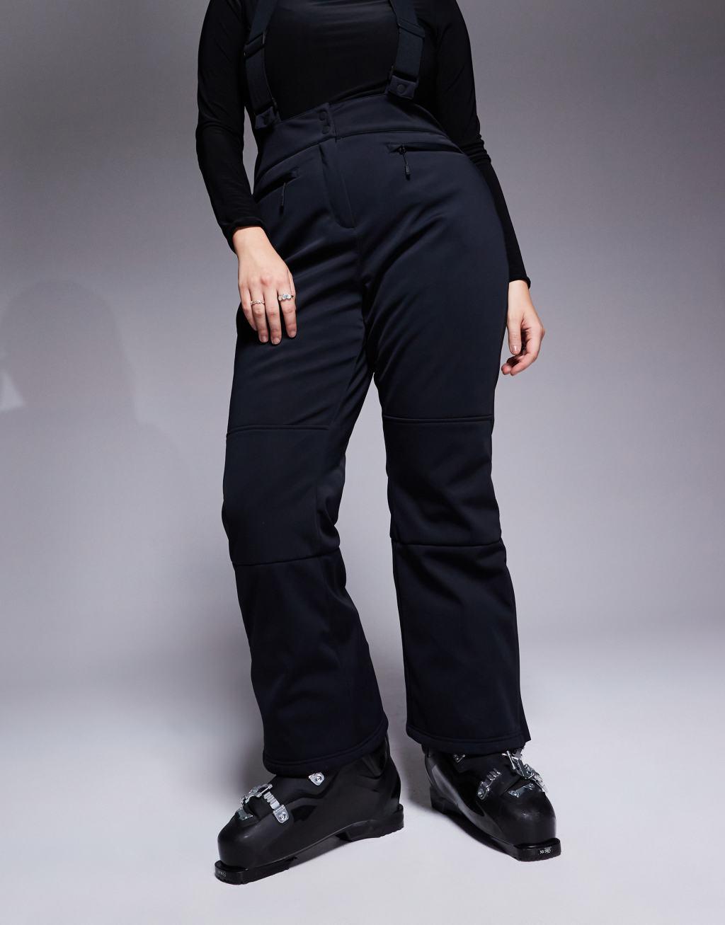 4505 Curve Ski soft shell water repellent kick flare ski pants in black  Product Image