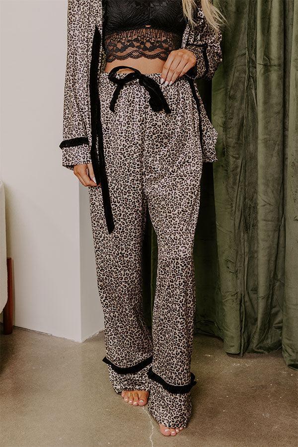 Falling In Love Satin Pajama Pants Product Image