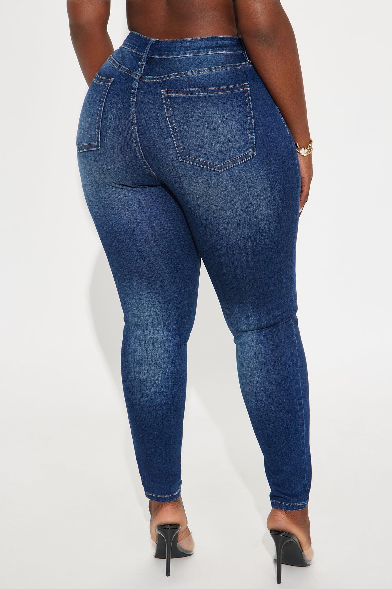 Do My Best Premium Low Waist Skinny Jeans - Dark Wash Product Image