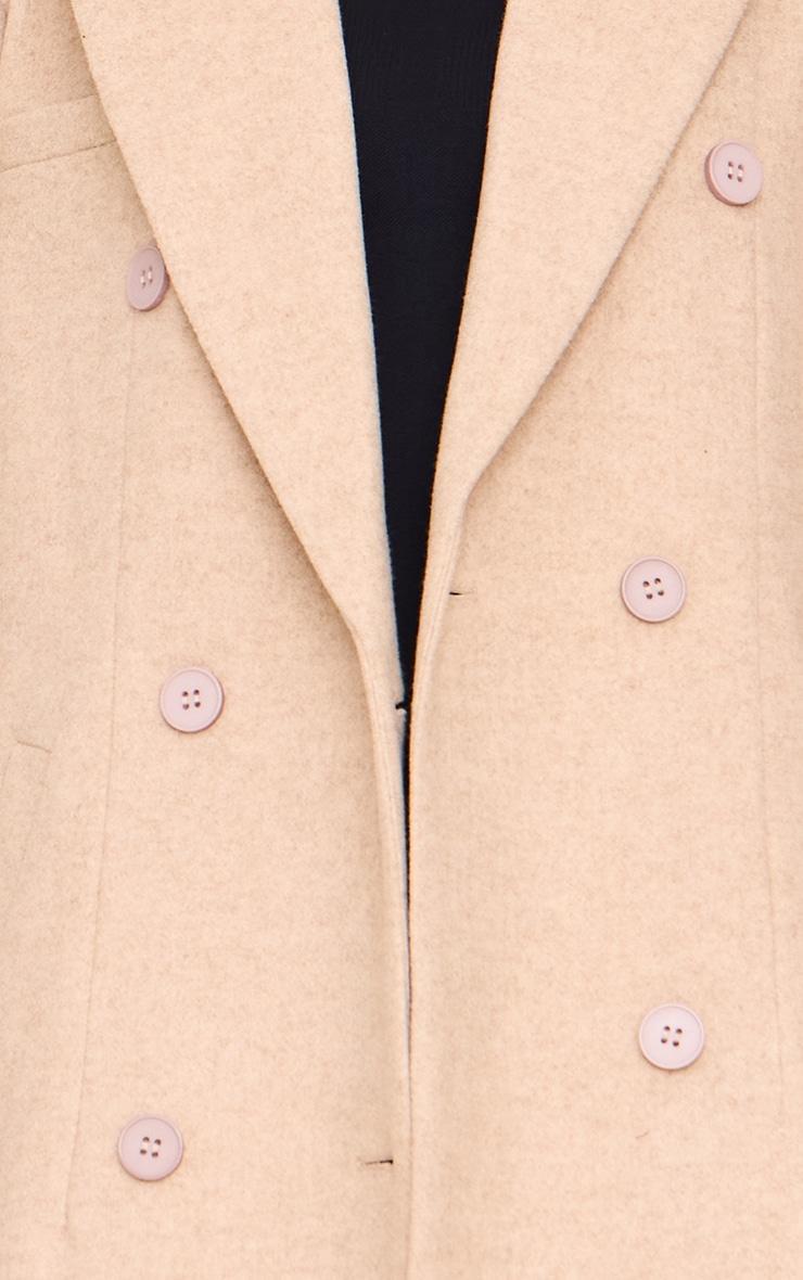 Stone Wool Look Oversized Drop Shoulder Maxi Coat Product Image