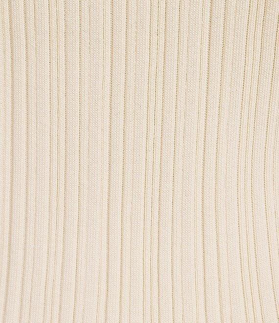 Skies Are Blue Rib Knit High Neck Sleeveless Halter Tank Product Image