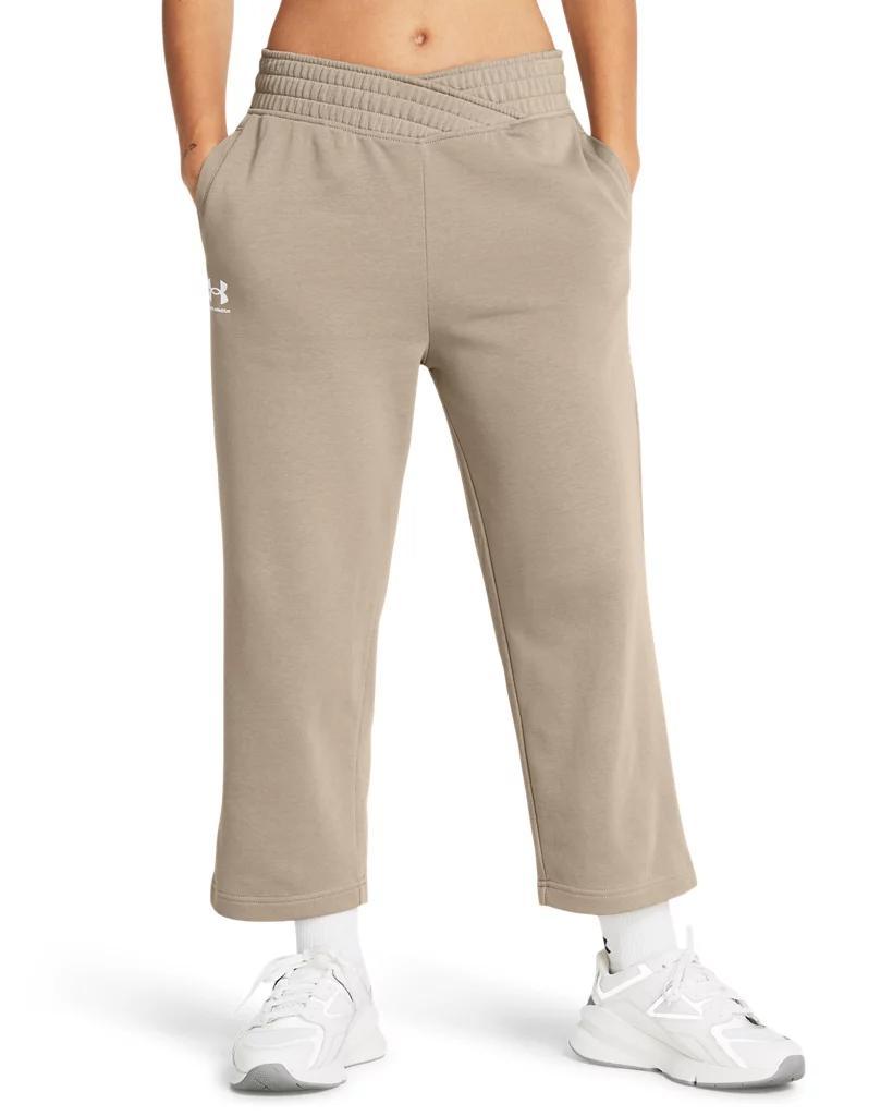 Women's UA Rival Terry Wide Leg Crop Pants Product Image