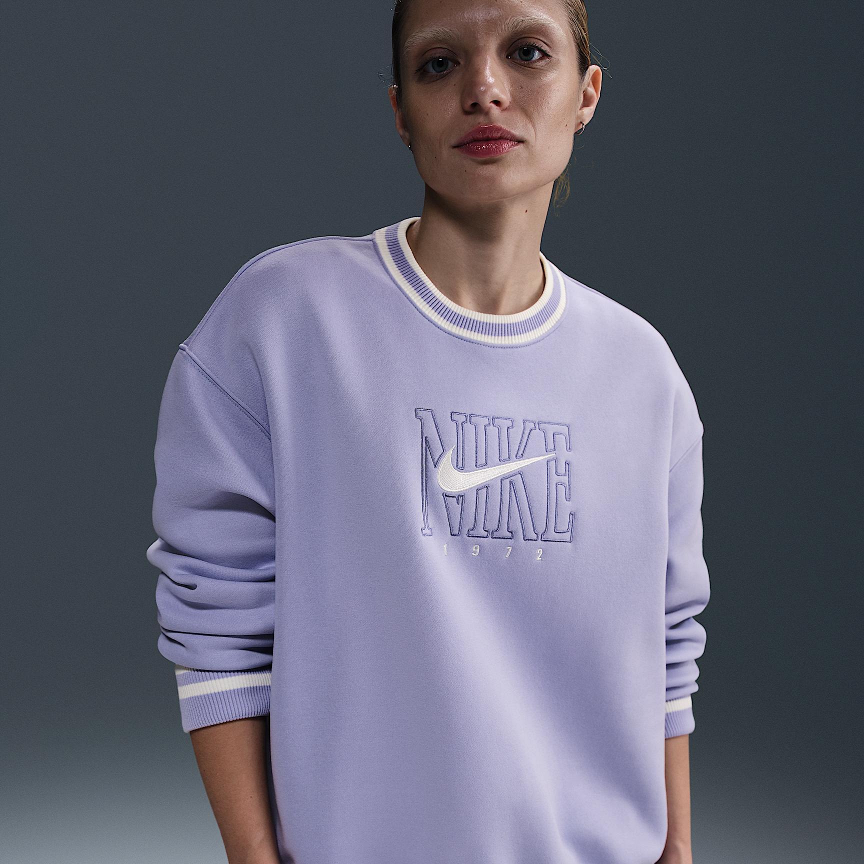 Nike Sportswear Phoenix Fleece Women's Oversized Graphic Crew-Neck Sweatshirt Product Image