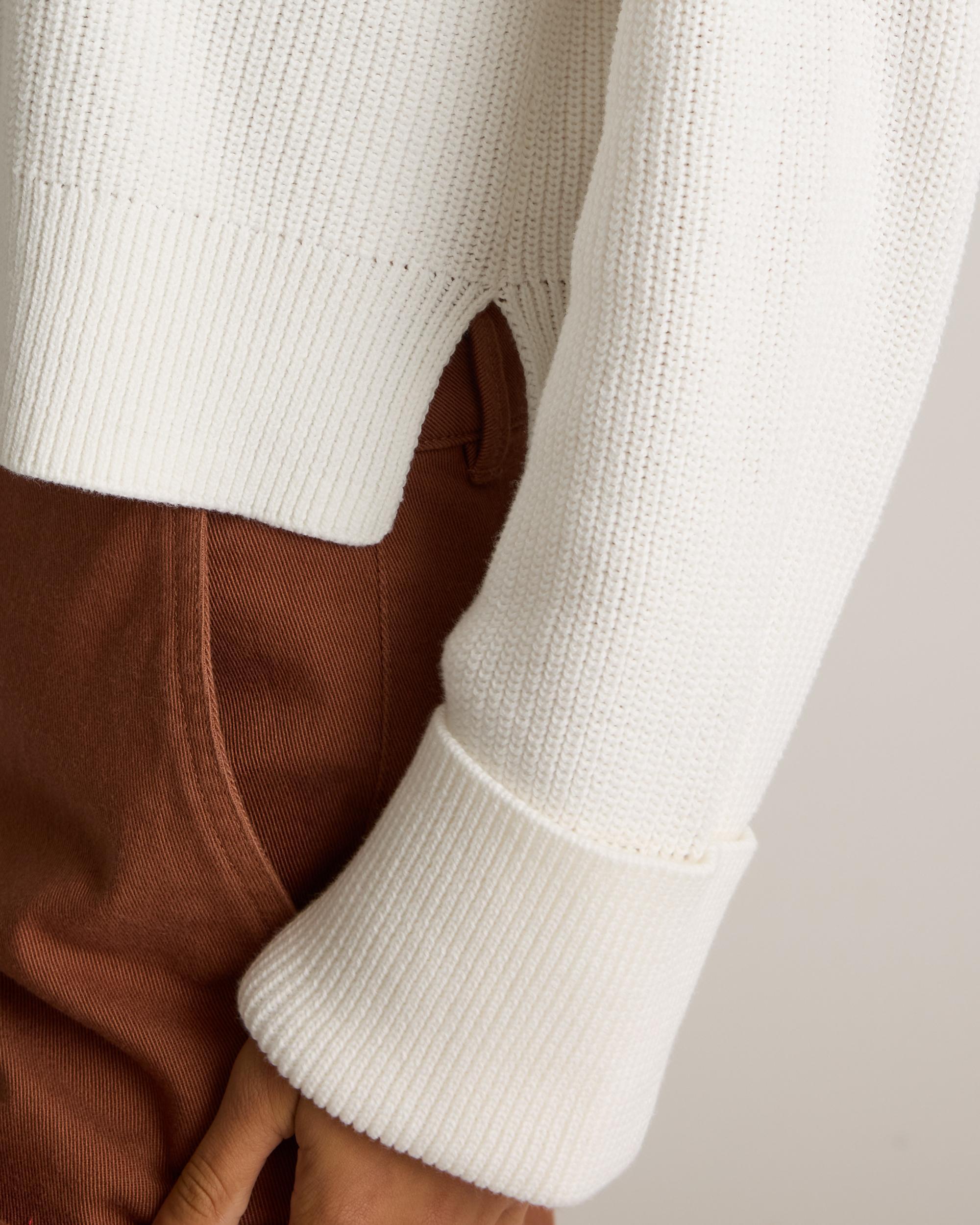 Quince | Women's Fisherman Collared Cardigan Sweater Size XS, Organic Cotton Product Image