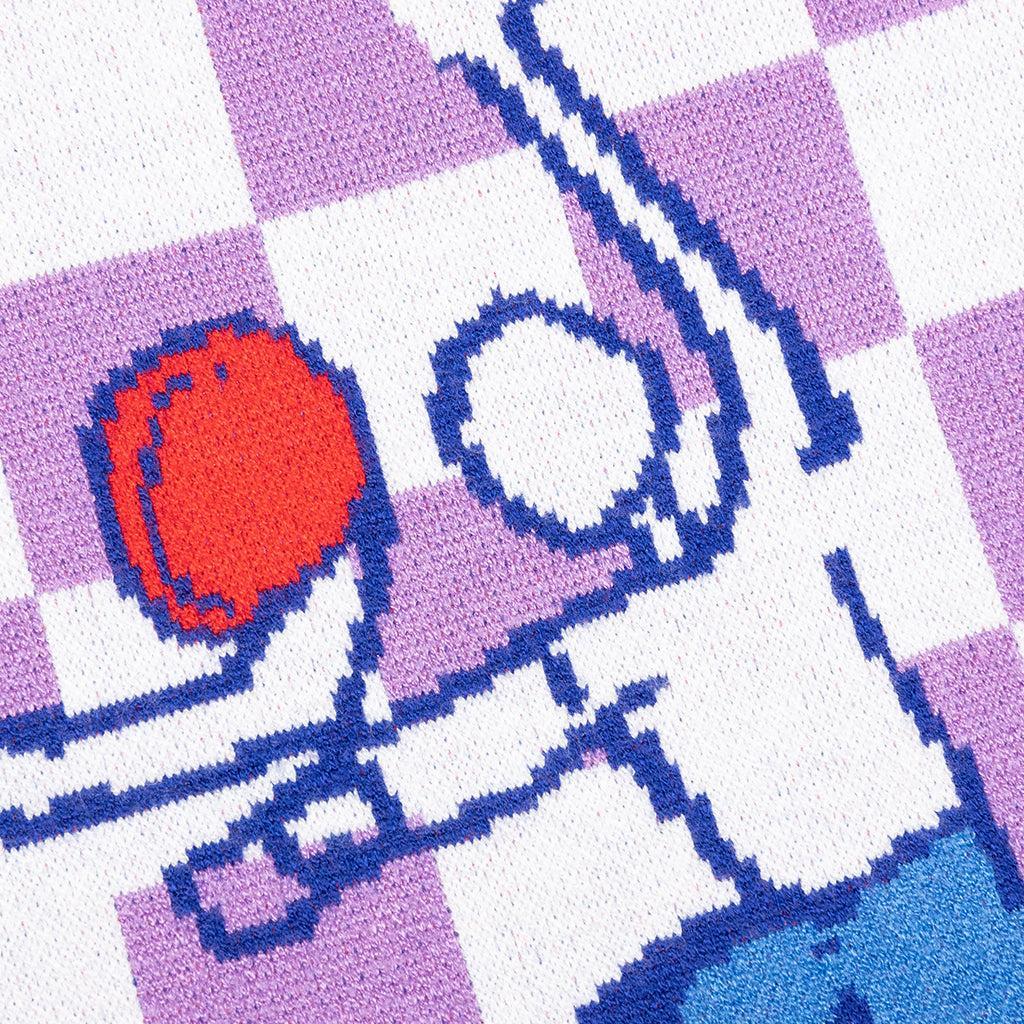 Checkered Soccer Sweater - Purple Male Product Image