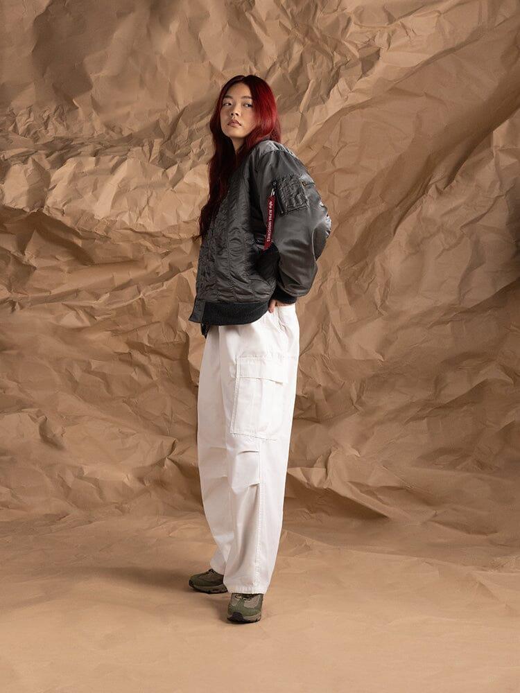 WOMEN'S MA-1 SHIRRING BOMBER JACKET - FIELD GRAY / M Product Image