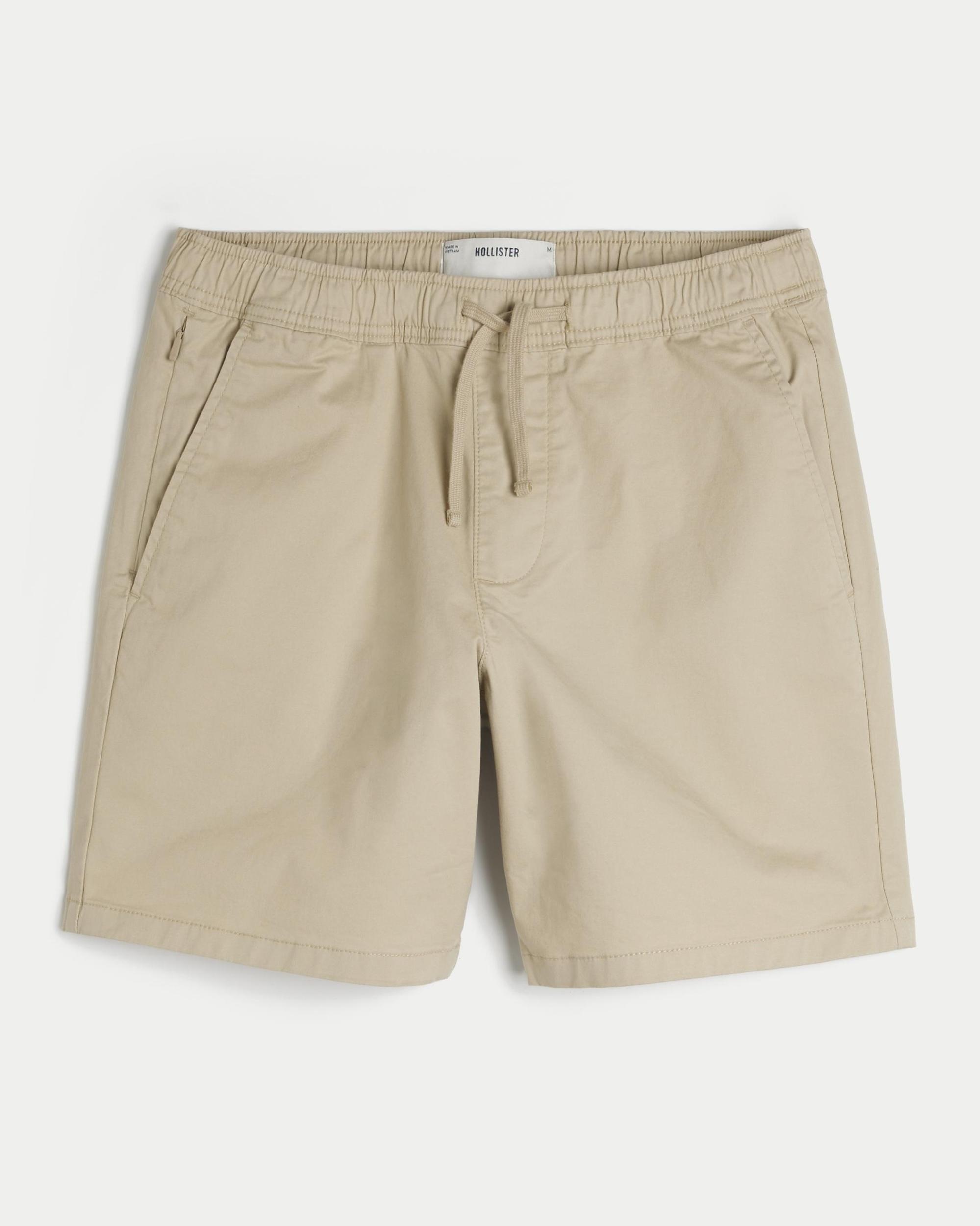 Above-the-Knee Twill Pull-On Shorts Product Image