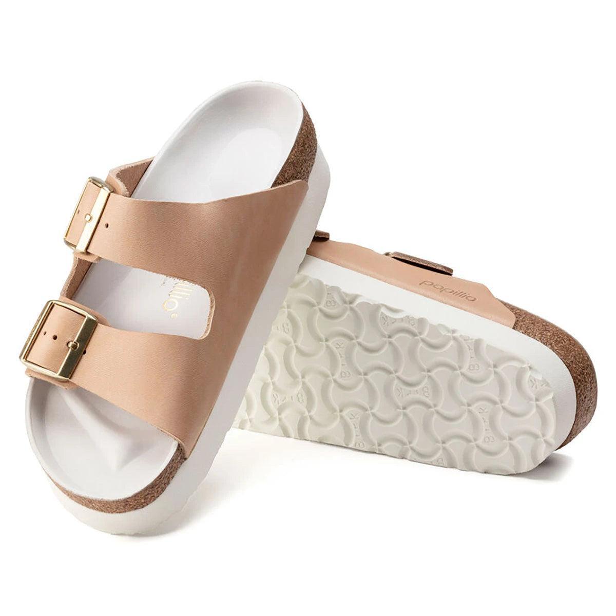 Birkenstock Women's Papillio Arizona Platform Natural Leather Sandals Product Image