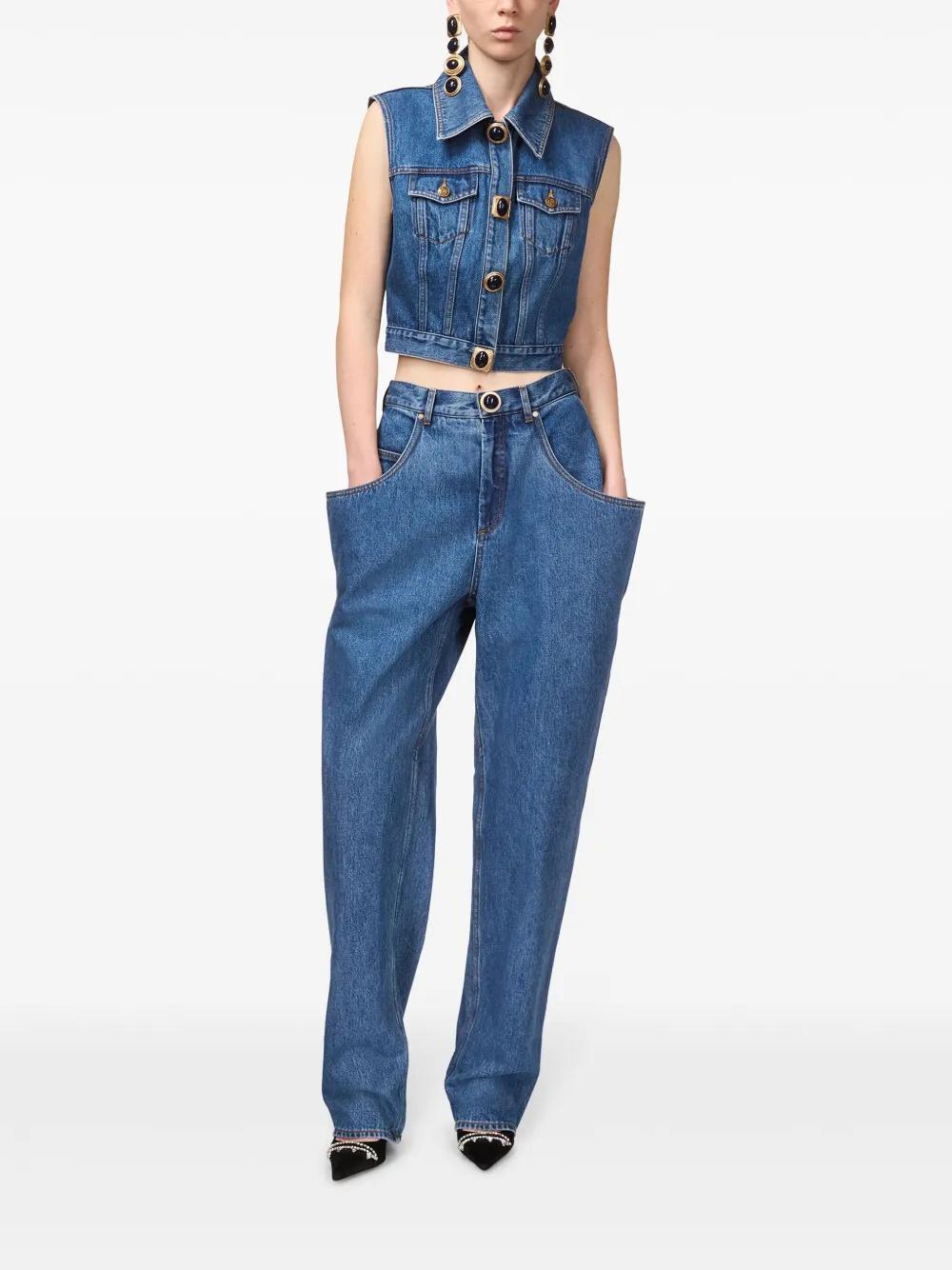 flared-pocket jeans Product Image