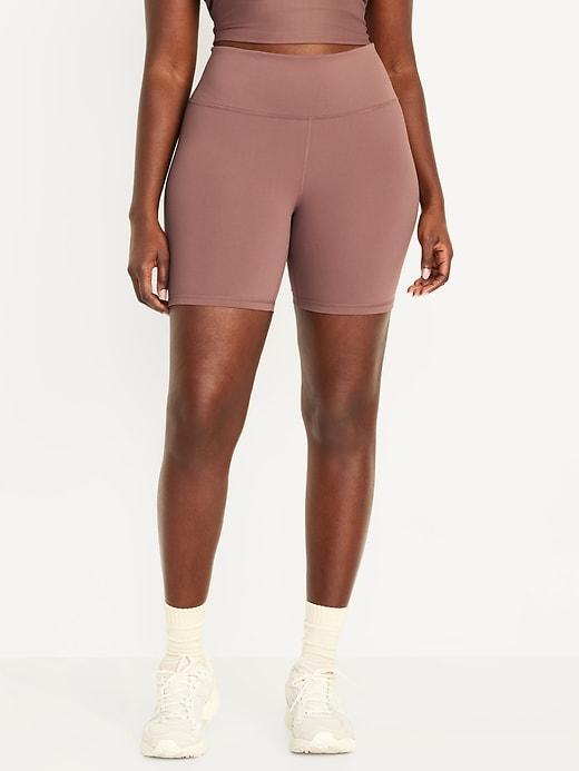 High-Waisted PowerSoft Biker Shorts -- 6-inch inseam Product Image