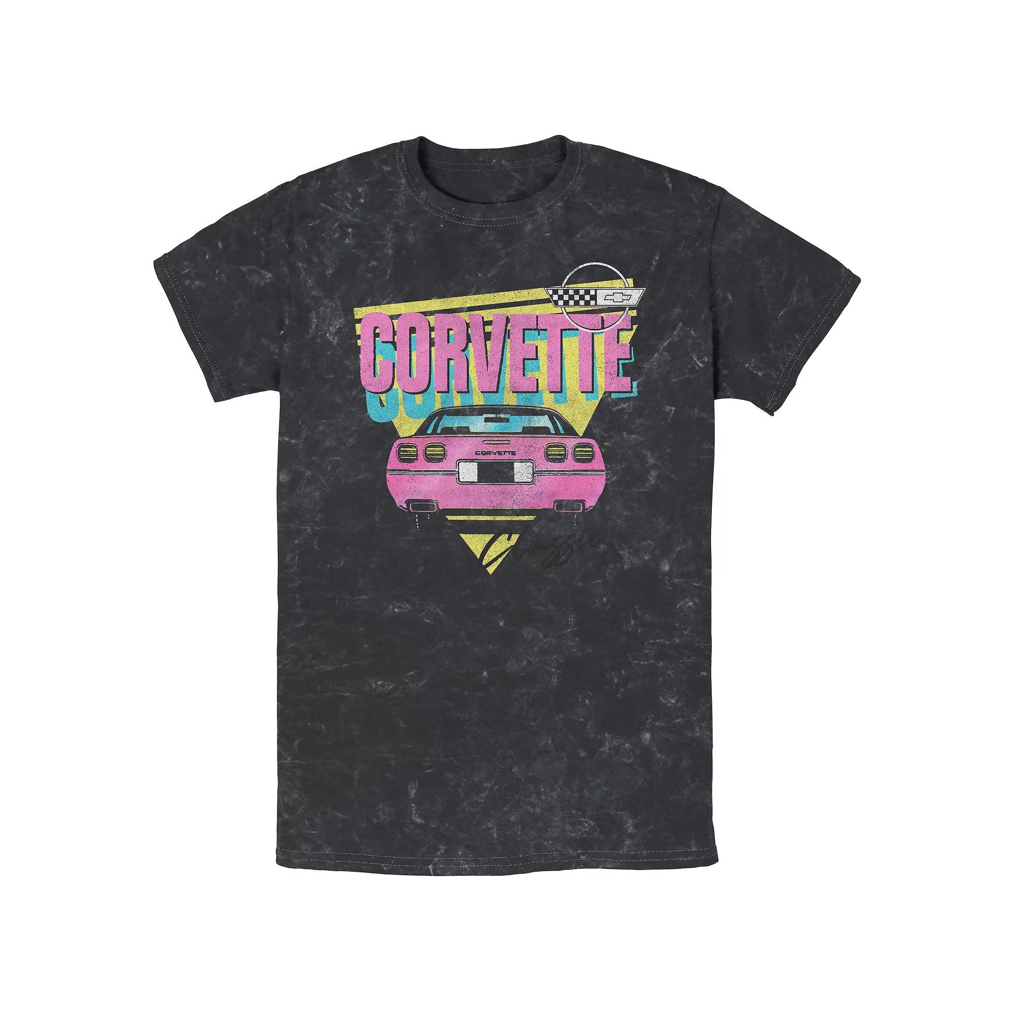 Men's Chevrolet Camaro Mineral Wash Graphic Tee, Size: Large, Black Product Image