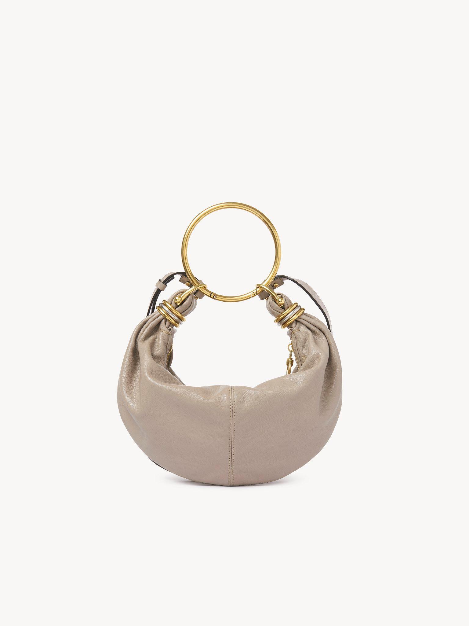 Small Bracelet hobo bag in grained leather Product Image