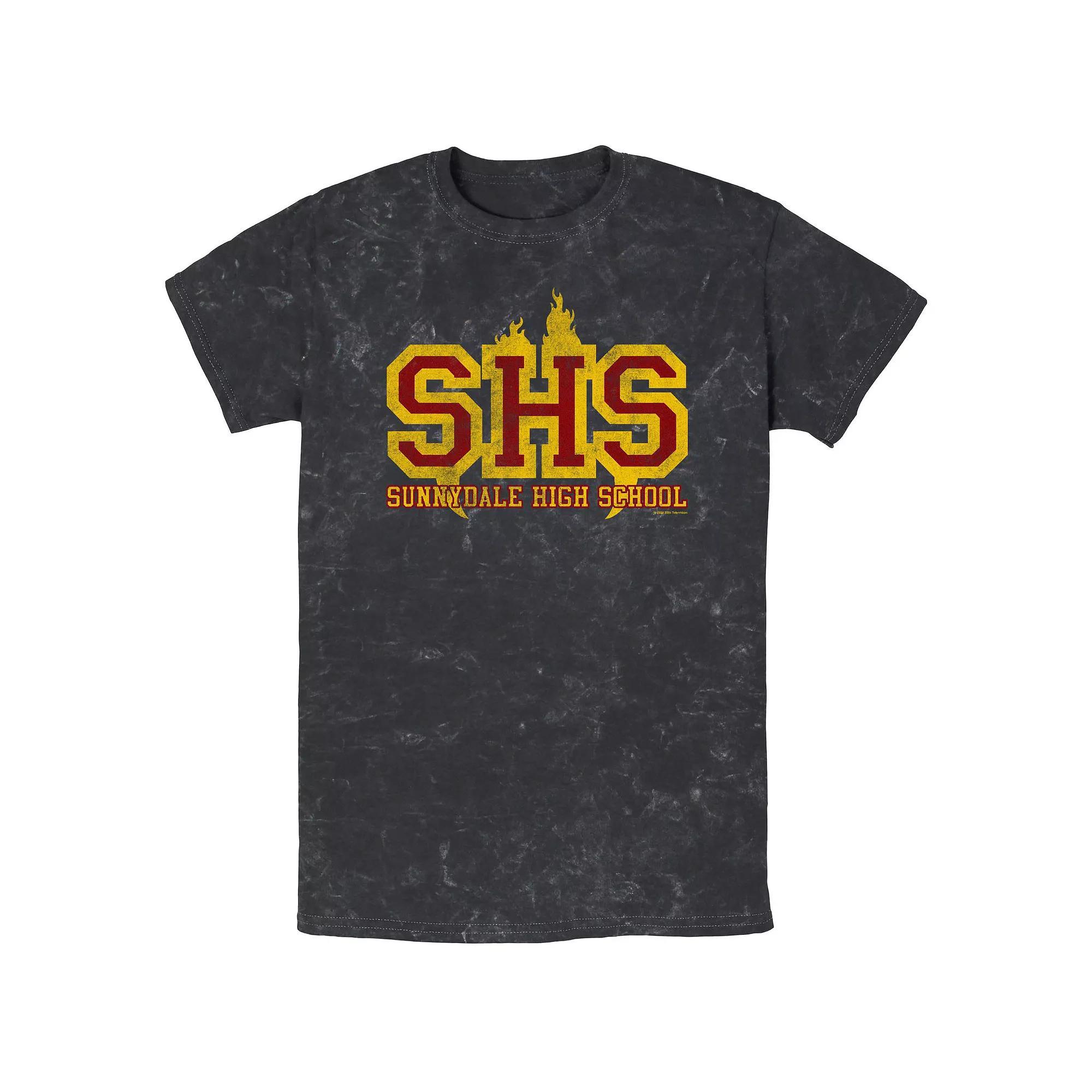 Mens Buffy The Vampire Slayer Sunnydale High School Mineral Wash Graphic Tee Product Image