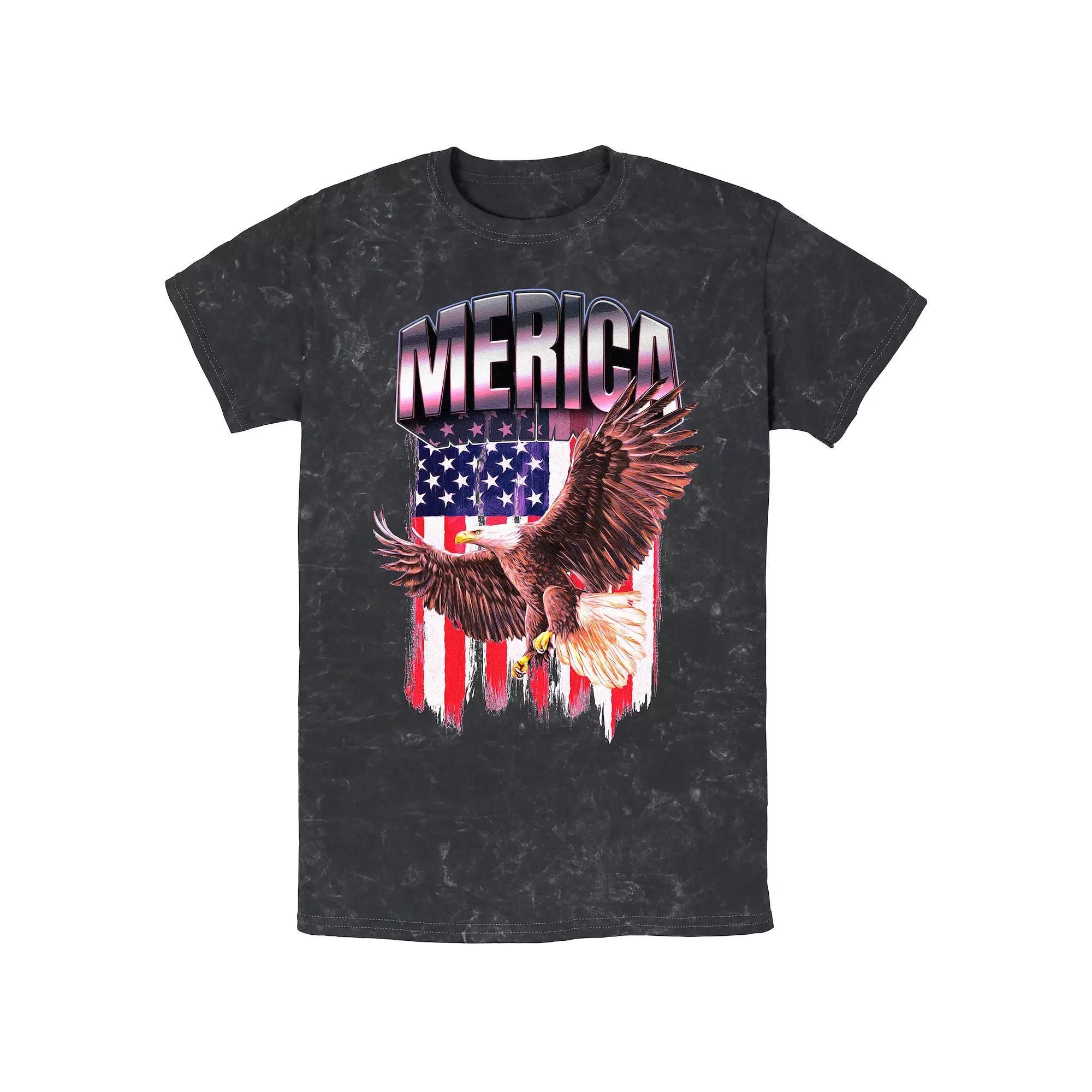 Men's Merica Eagle Flag Graphic Tee, Size: XL, Black Product Image