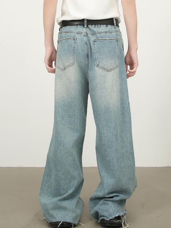 Men's Street Raglan Loose Jeans Product Image
