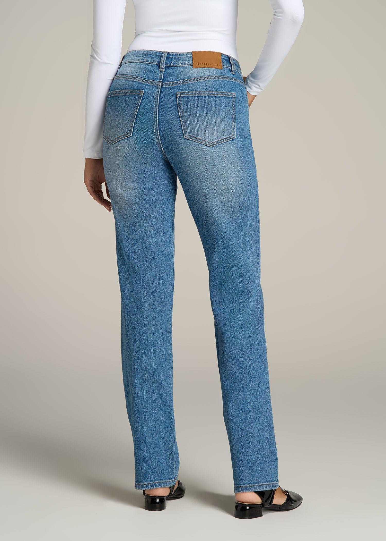 Harper High Rise Straight Stretch Tall Women's Jeans in Colorado Blue Product Image