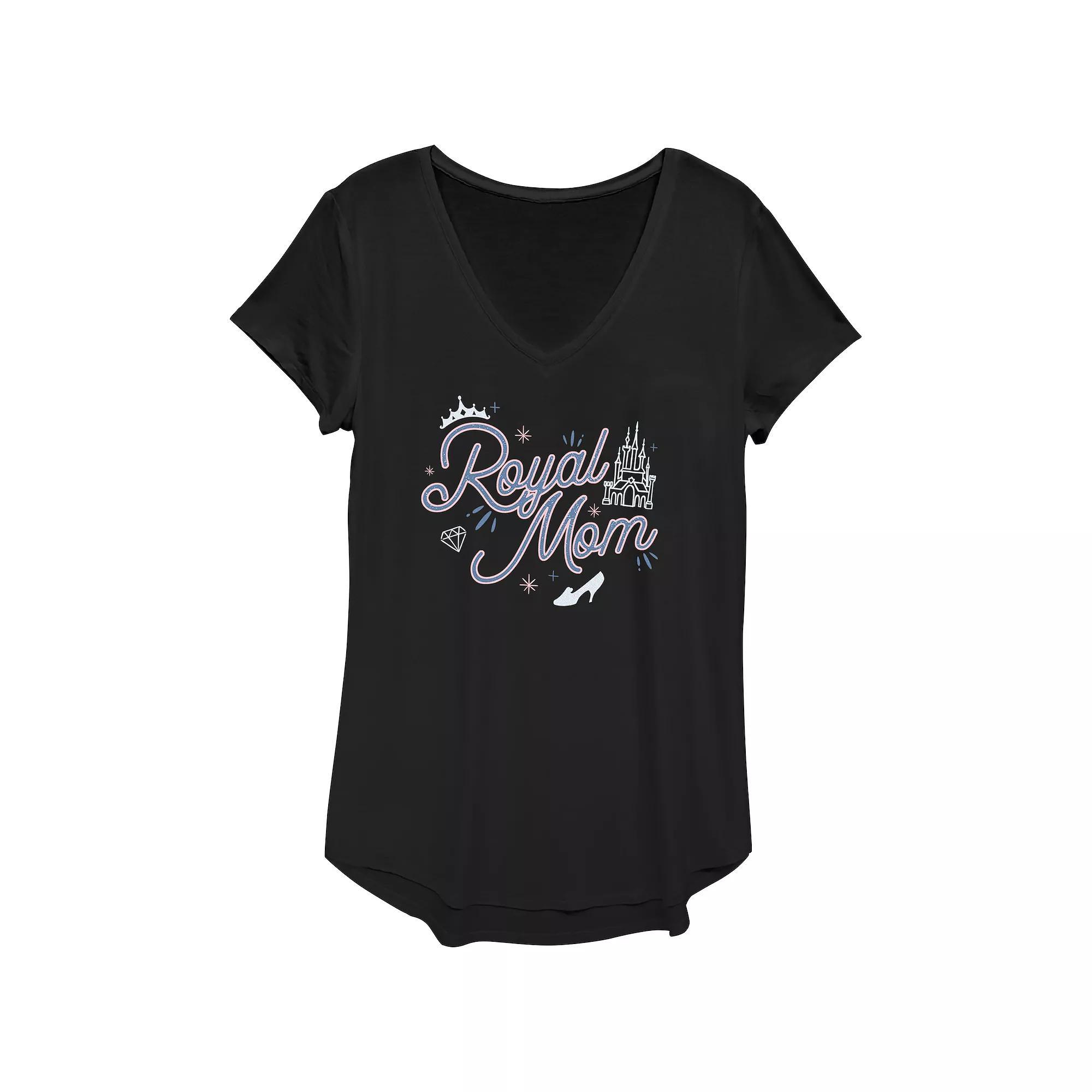 Disney's Cinderella Royal Mom Women's Graphic Tee, Size: XS, Black Product Image