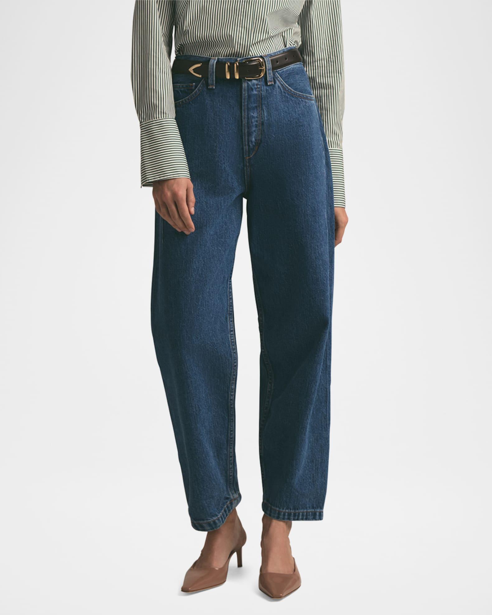 The Nikki Mid-Rise Barrel Jeans Product Image