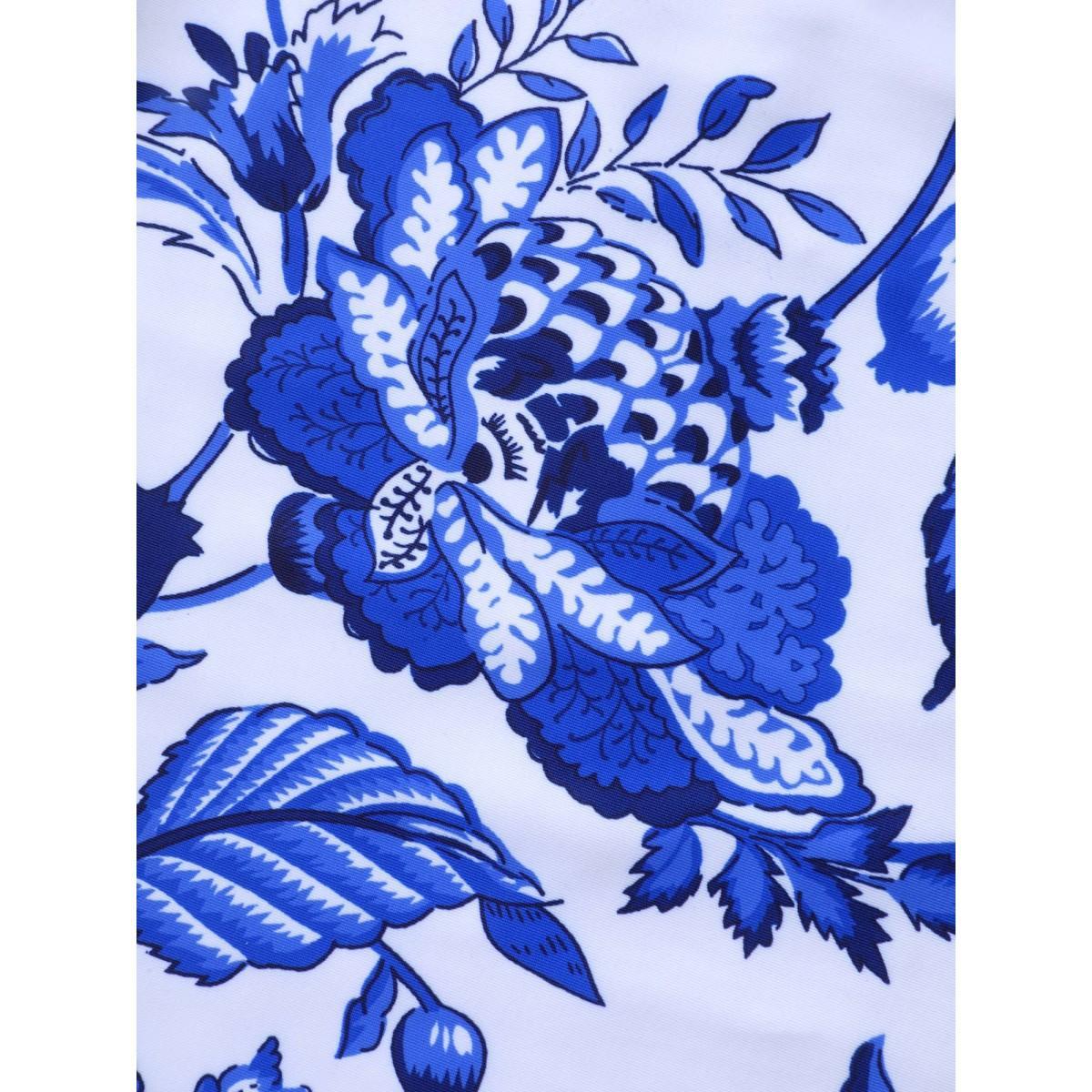 Plus Size Two-Piece Floral Print Ruched Mesh Swimsuit, Sarong Women's Swimwear Indigo Beach Gathered Curve Bathing Suits High stretch One Pieces BloomChic 22-24/3X Product Image