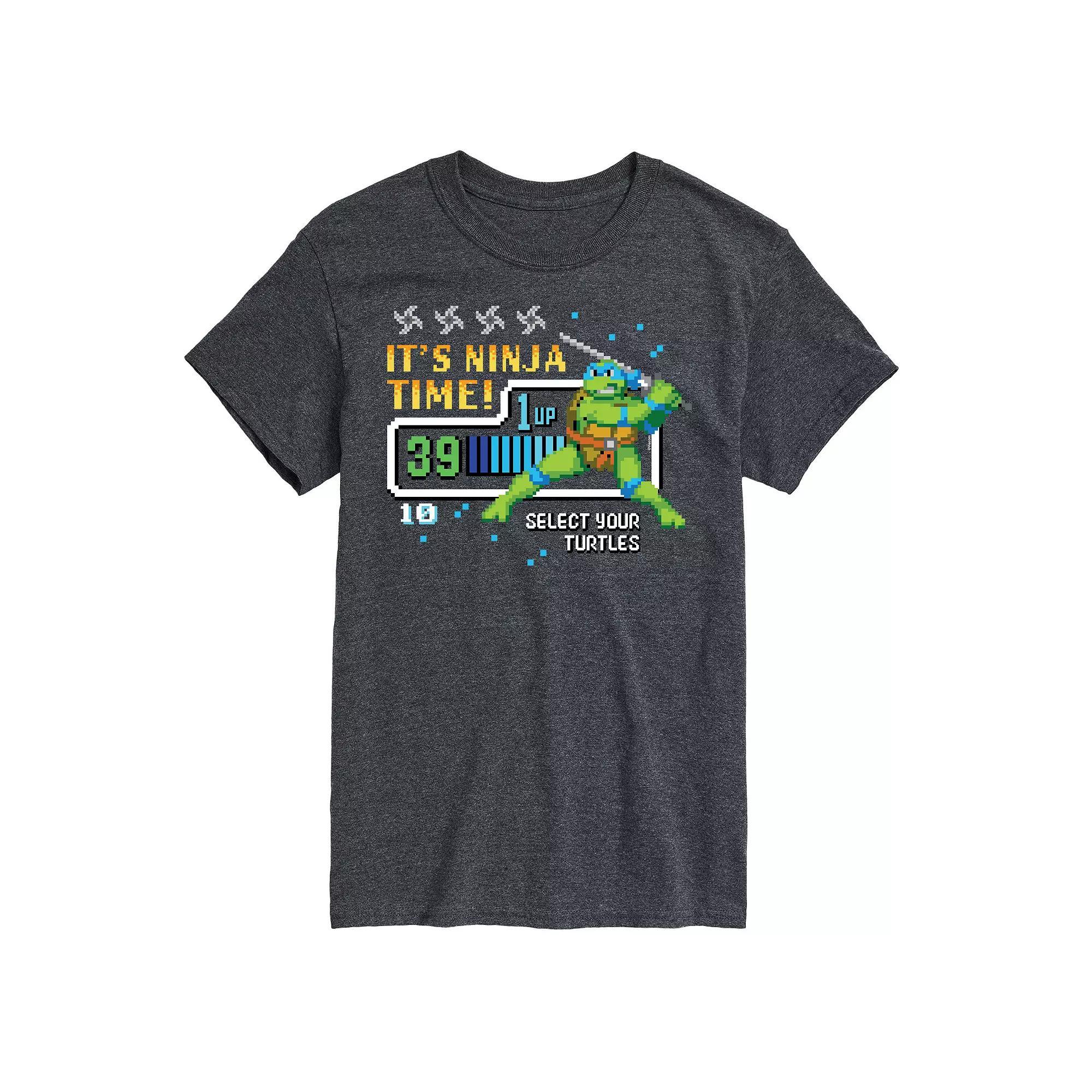 Mens Teenage Mutant Ninja Turtles Leo Graphic Tee Grey Gray Product Image