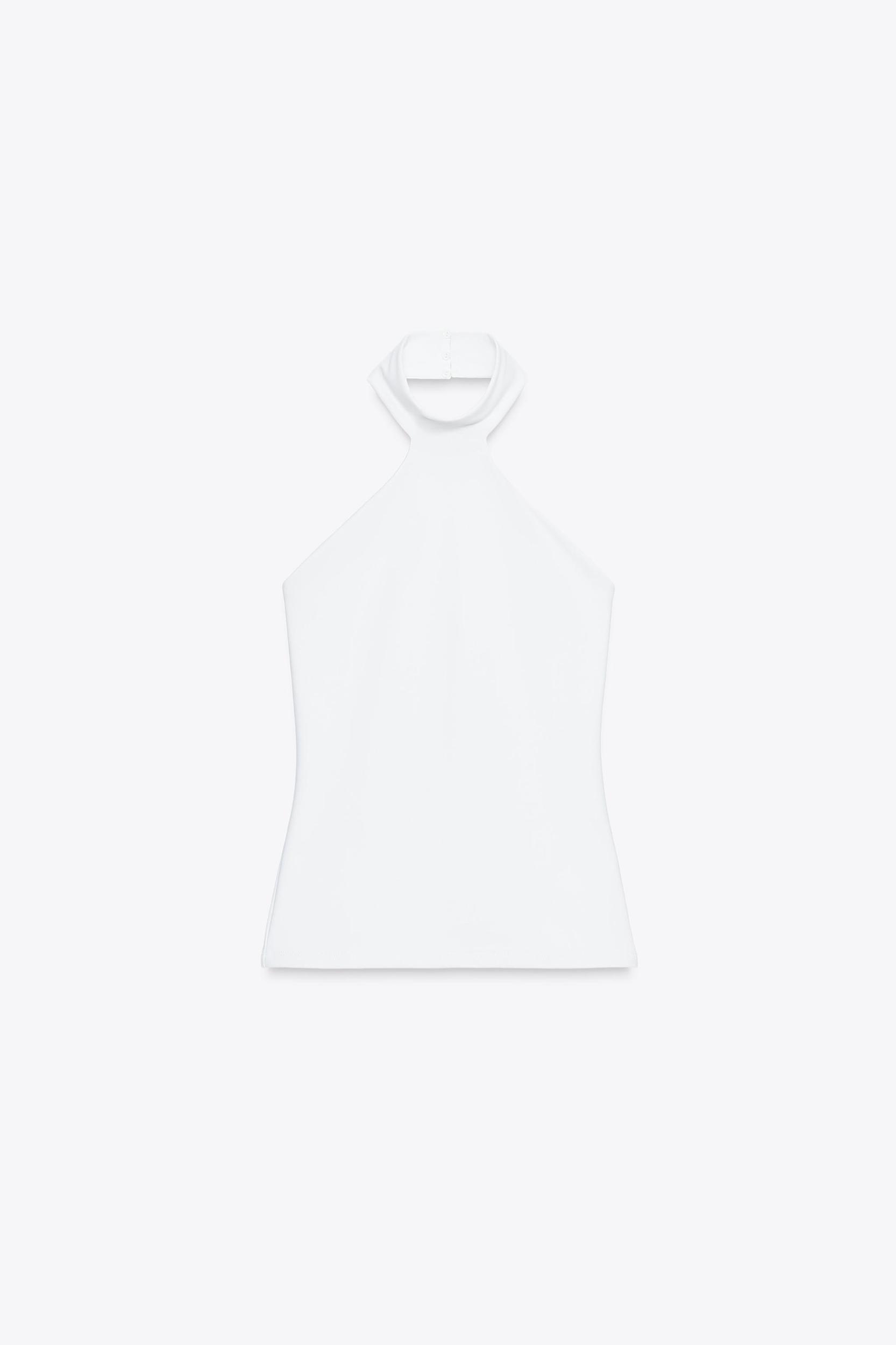 POLYAMIDE HALTER TOP Product Image